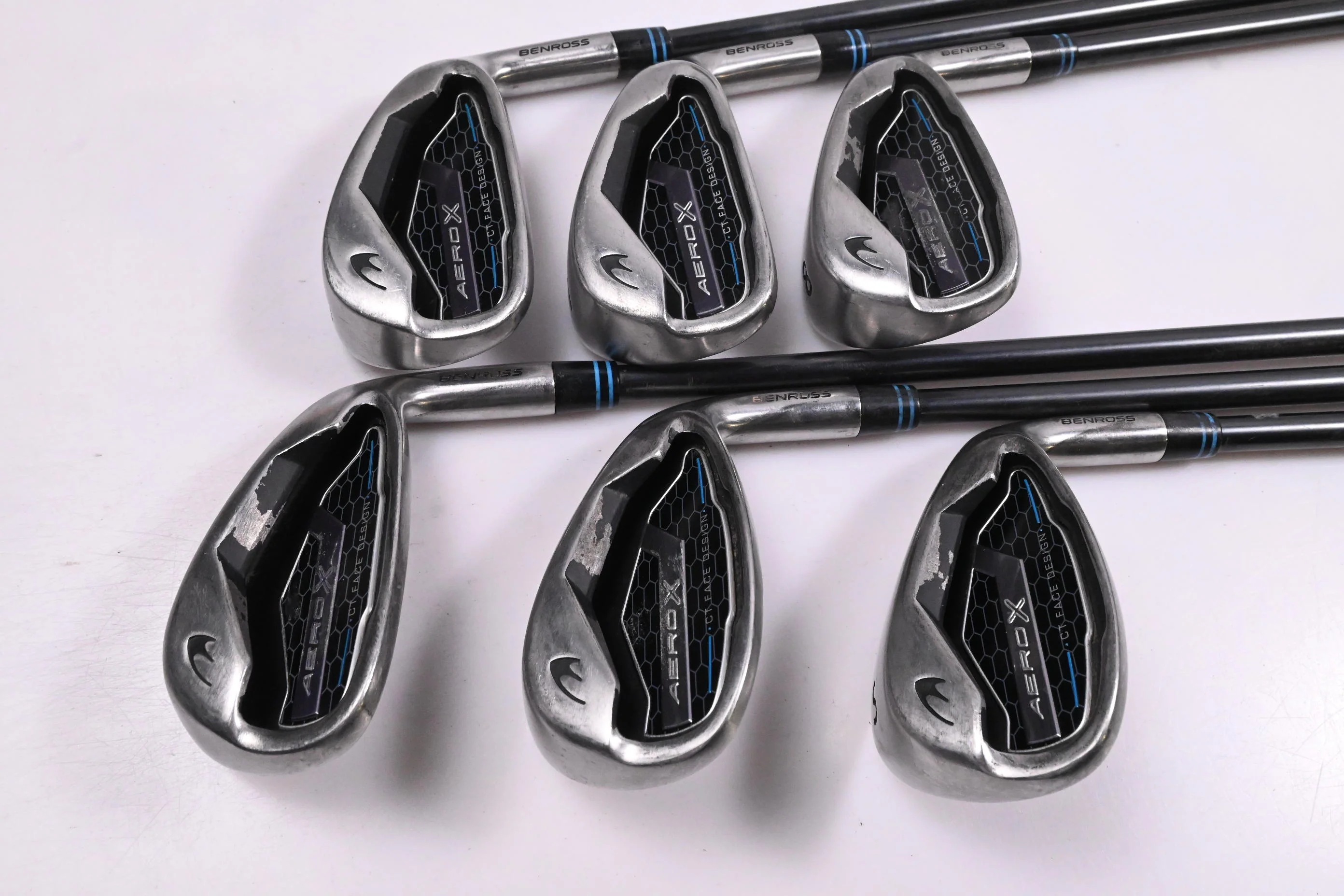 Benross Aero X Irons / 6-PW+SW / Senior Flex Fujikura Vista Pro 50 Shafts - Image 2