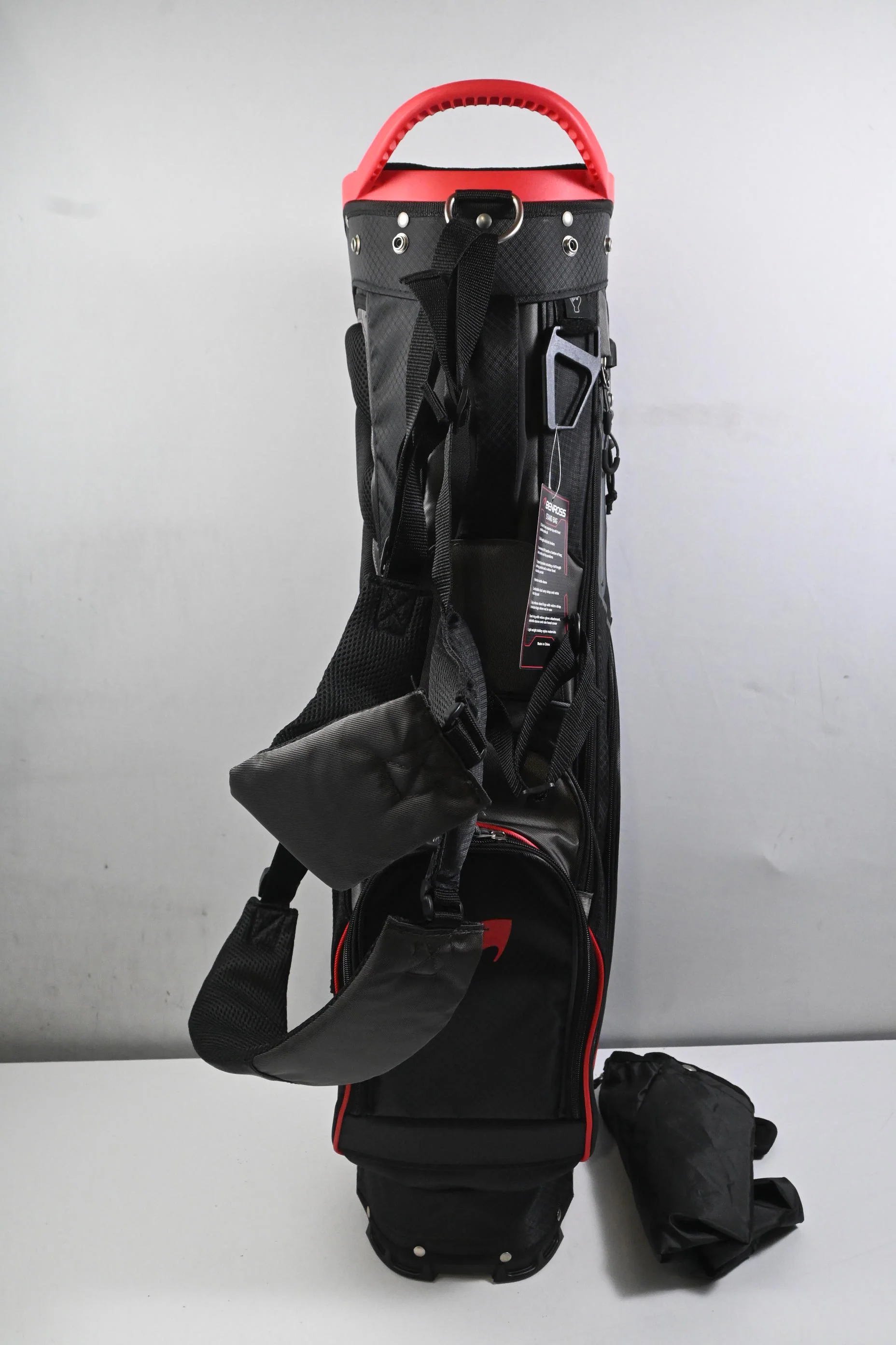 Benross Stand Bag / 5-Way Divider / Black, Grey & Red - Image 3