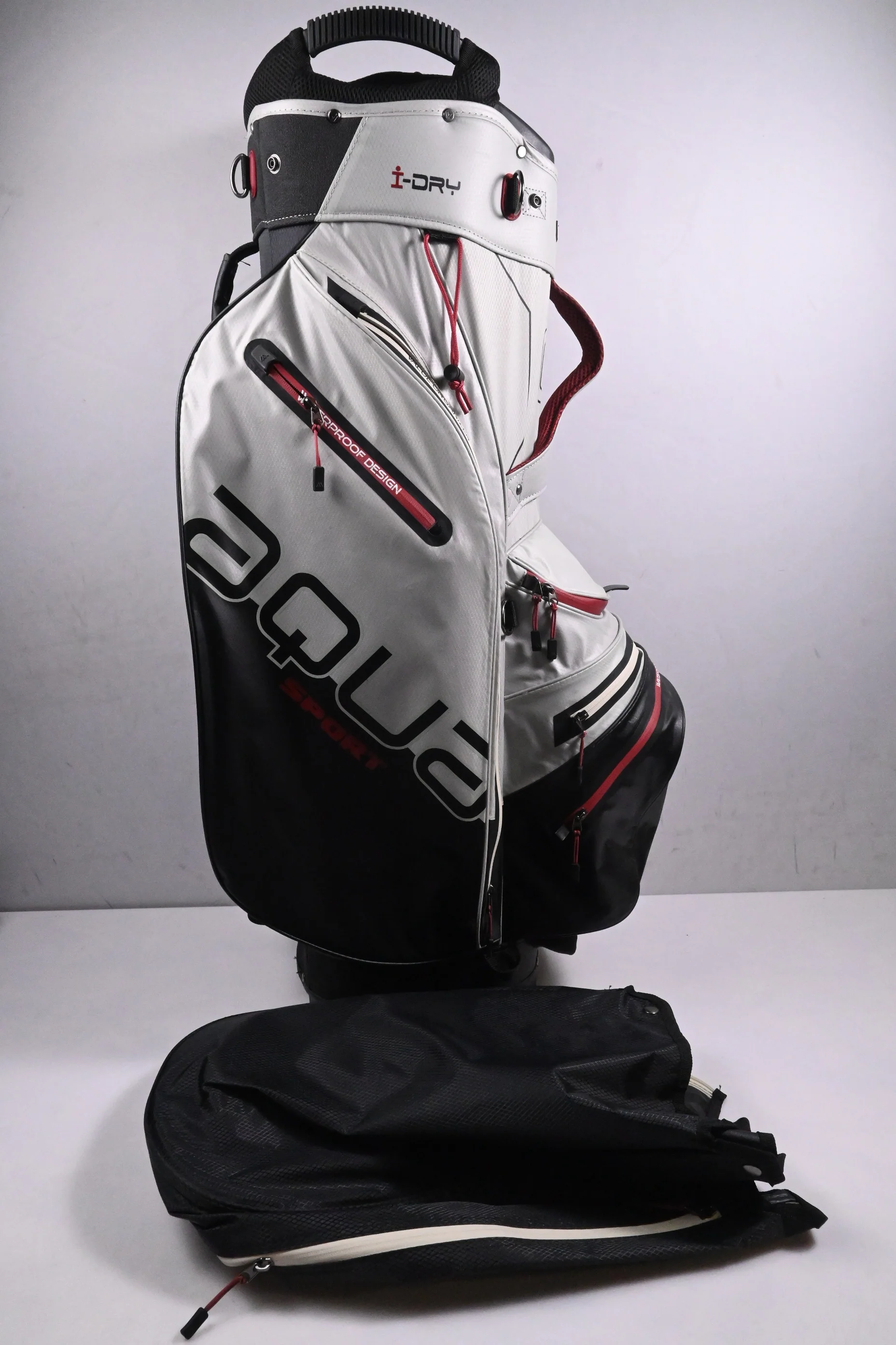 Big Max Aqua i-Dry Cart Bag / 15-Way Divider / White, Black