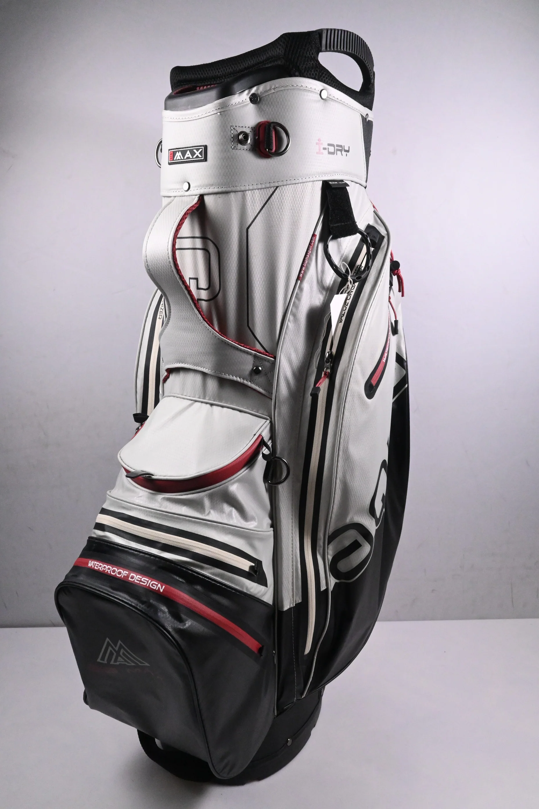 Big Max Aqua i-Dry Cart Bag / 15-Way Divider / White, Black - Image 4