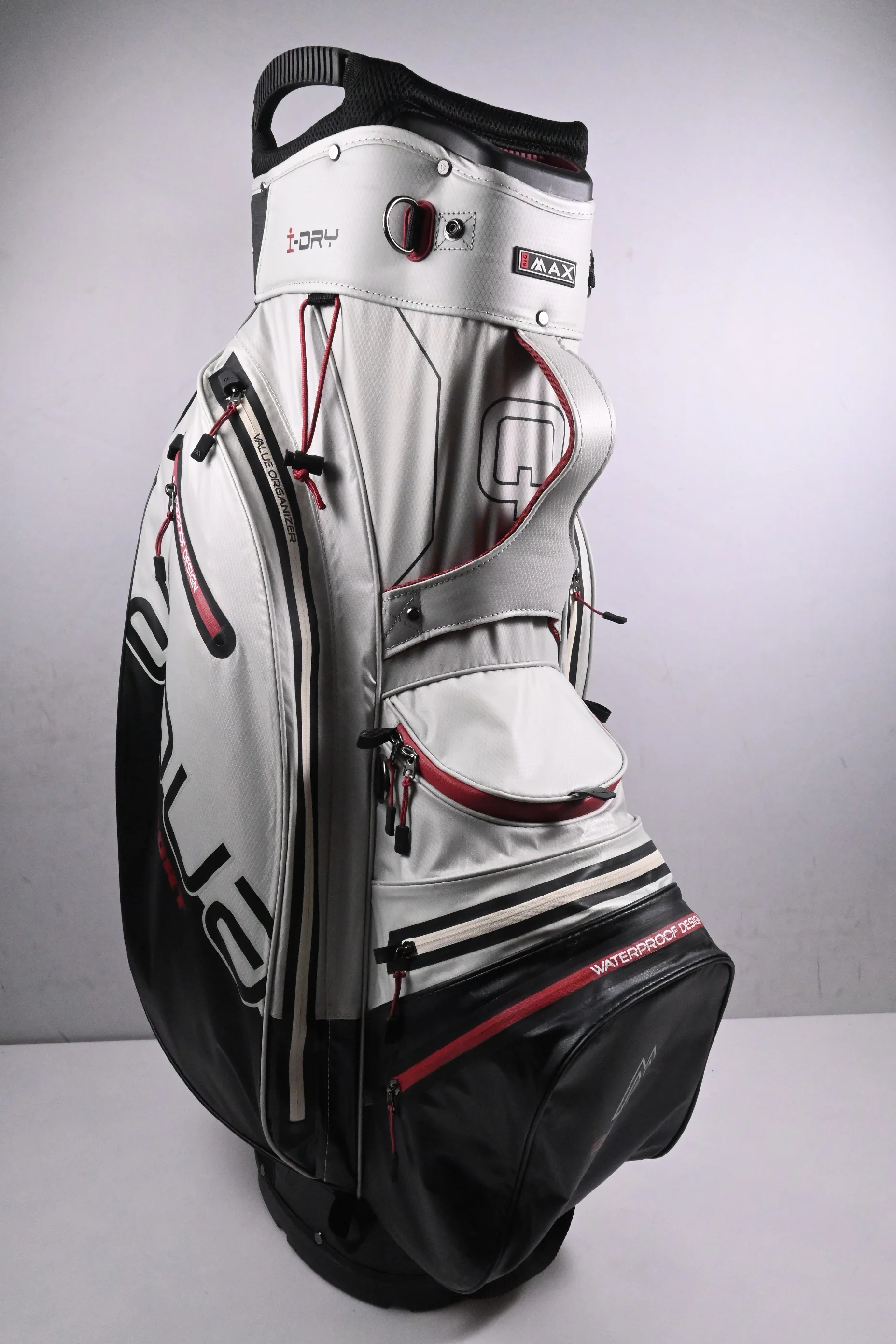 Big Max Aqua i-Dry Cart Bag / 15-Way Divider / White, Black - Image 5