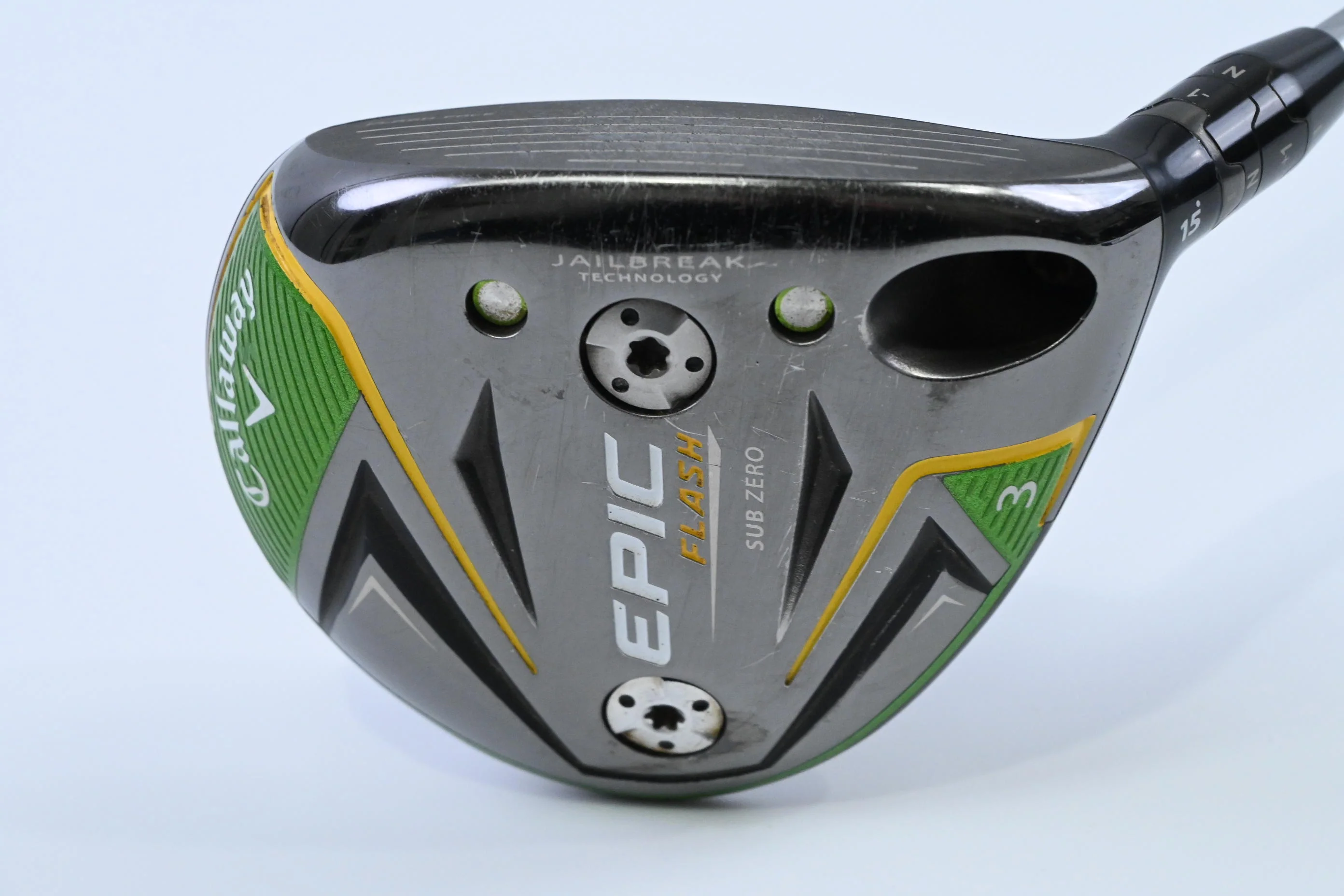 Callaway Epic Flash #3 Wood / 15 Degree / Regular Flex Evenflow Green 65 Shaft - Image 2
