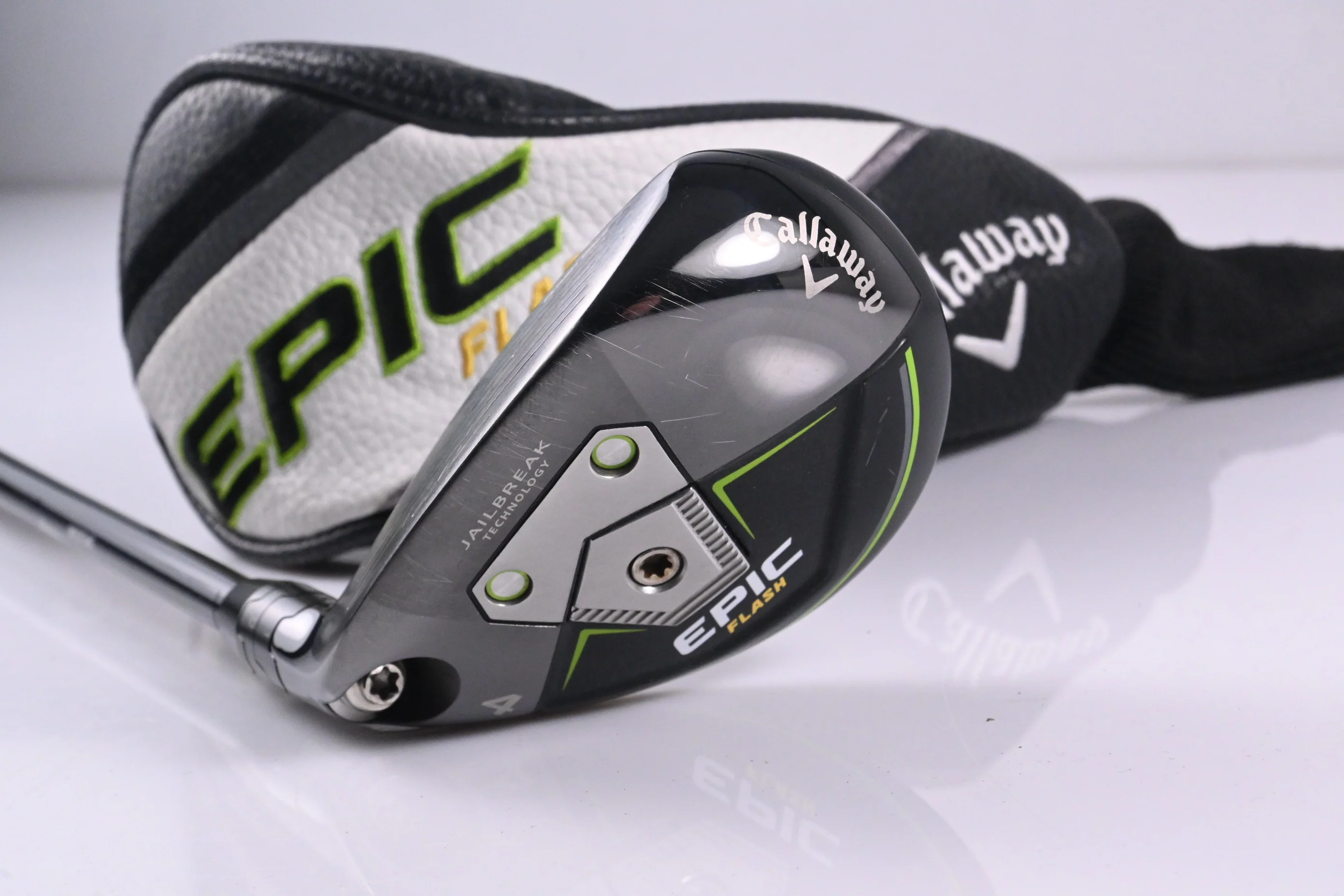 Left Hand Callaway Epic Flash #4 Hybrid / 21 Degree / Regular Flex Tensei White