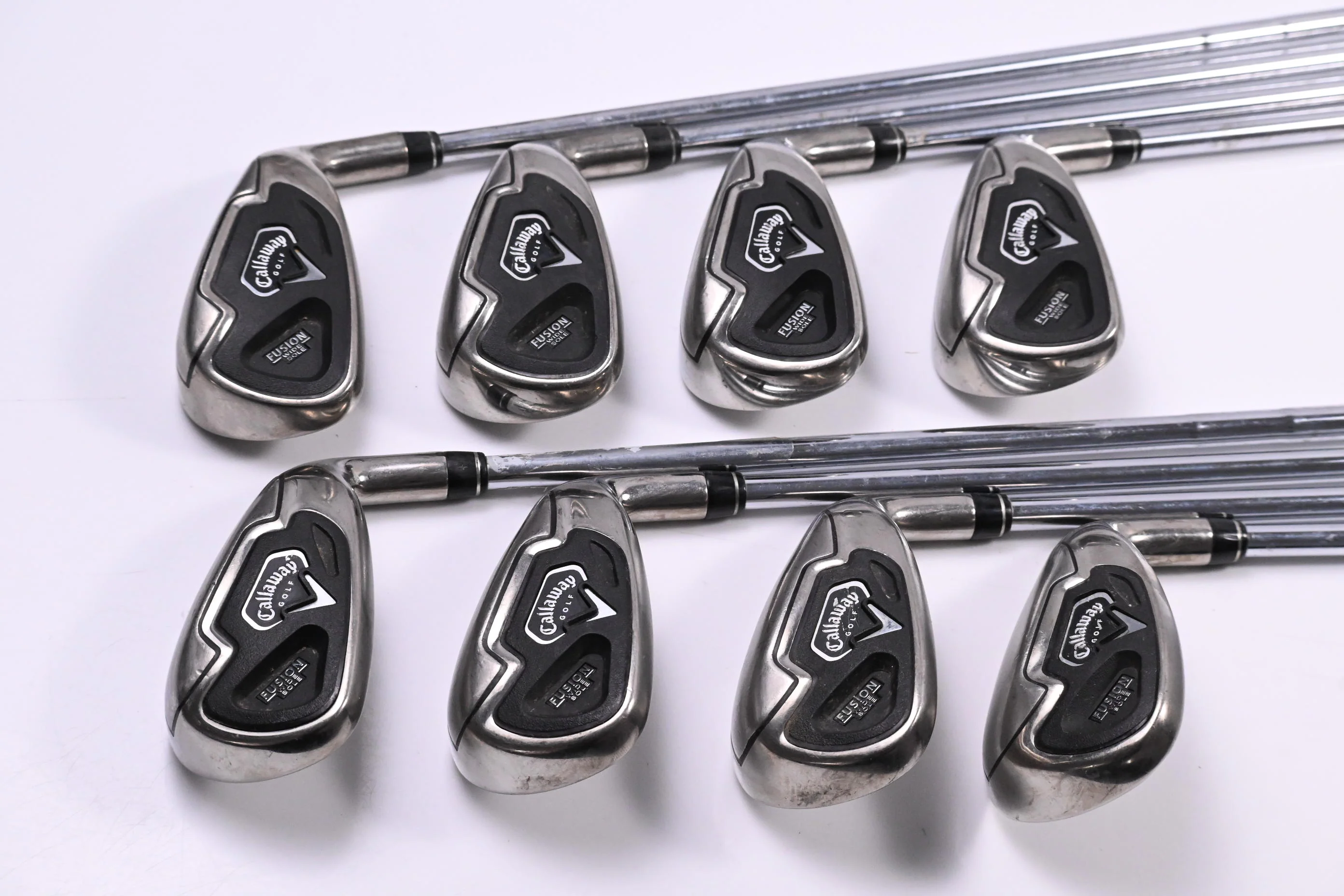 Callaway Fusion Wide Sole Irons / 4-PW+SW / Uni Flex Callaway Nippon 990 Shafts - Image 2