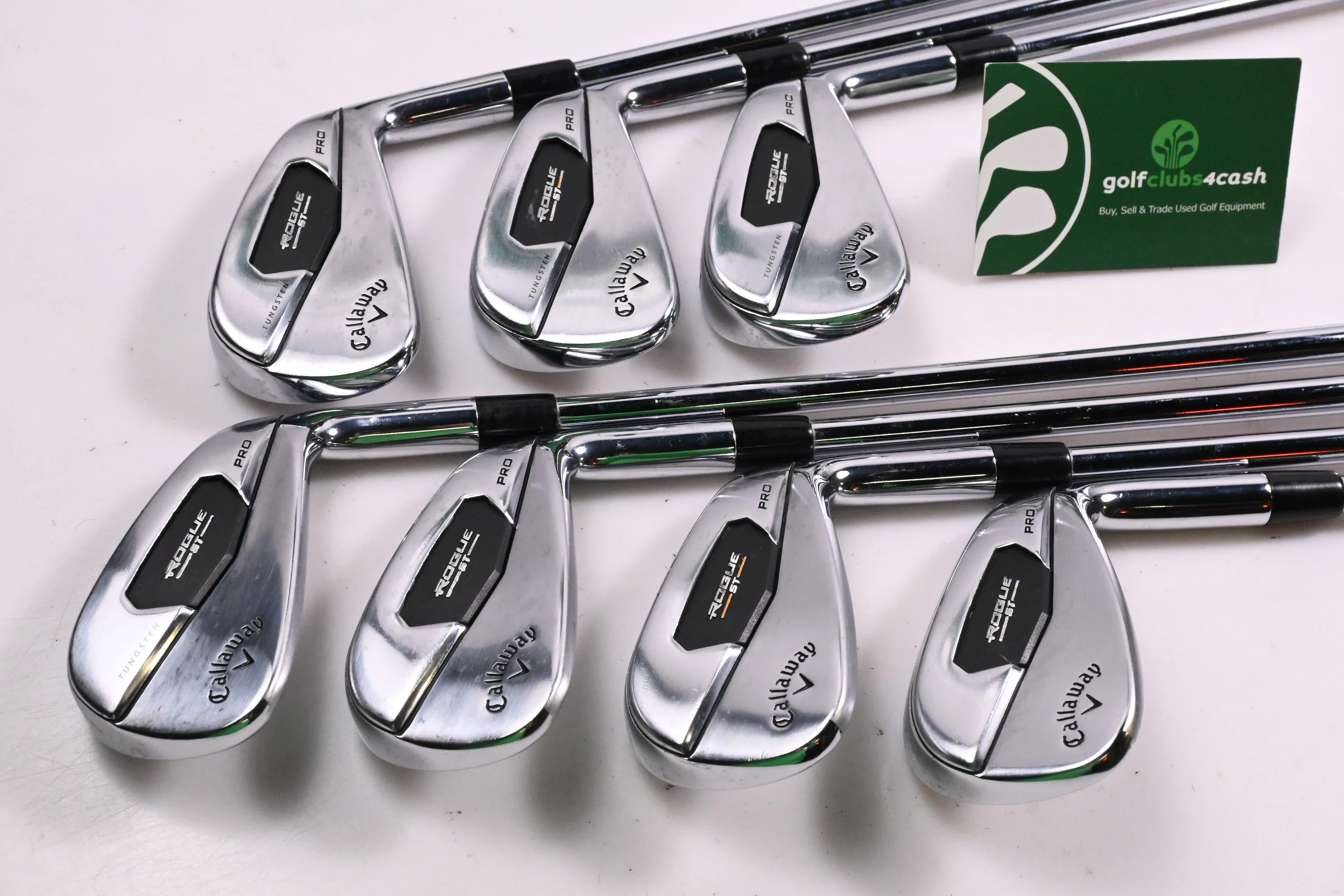 Callaway Rogue ST Pro Irons / 4-PW / X-Flex Rifle Tour Flighted 105 Shafts - Image 2