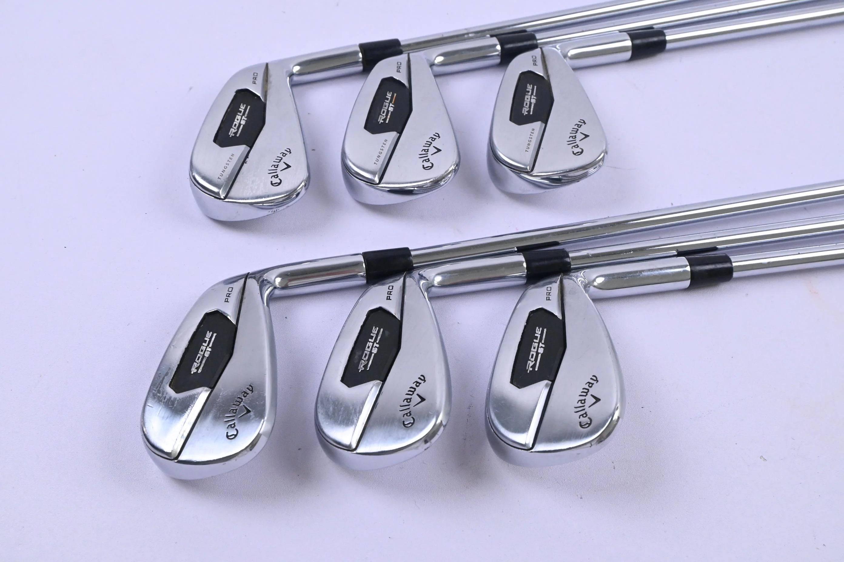 Callaway Rogue ST Pro Irons / 5-PW / Stiff Flex Project X Rifle 105 Shafts - Image 2