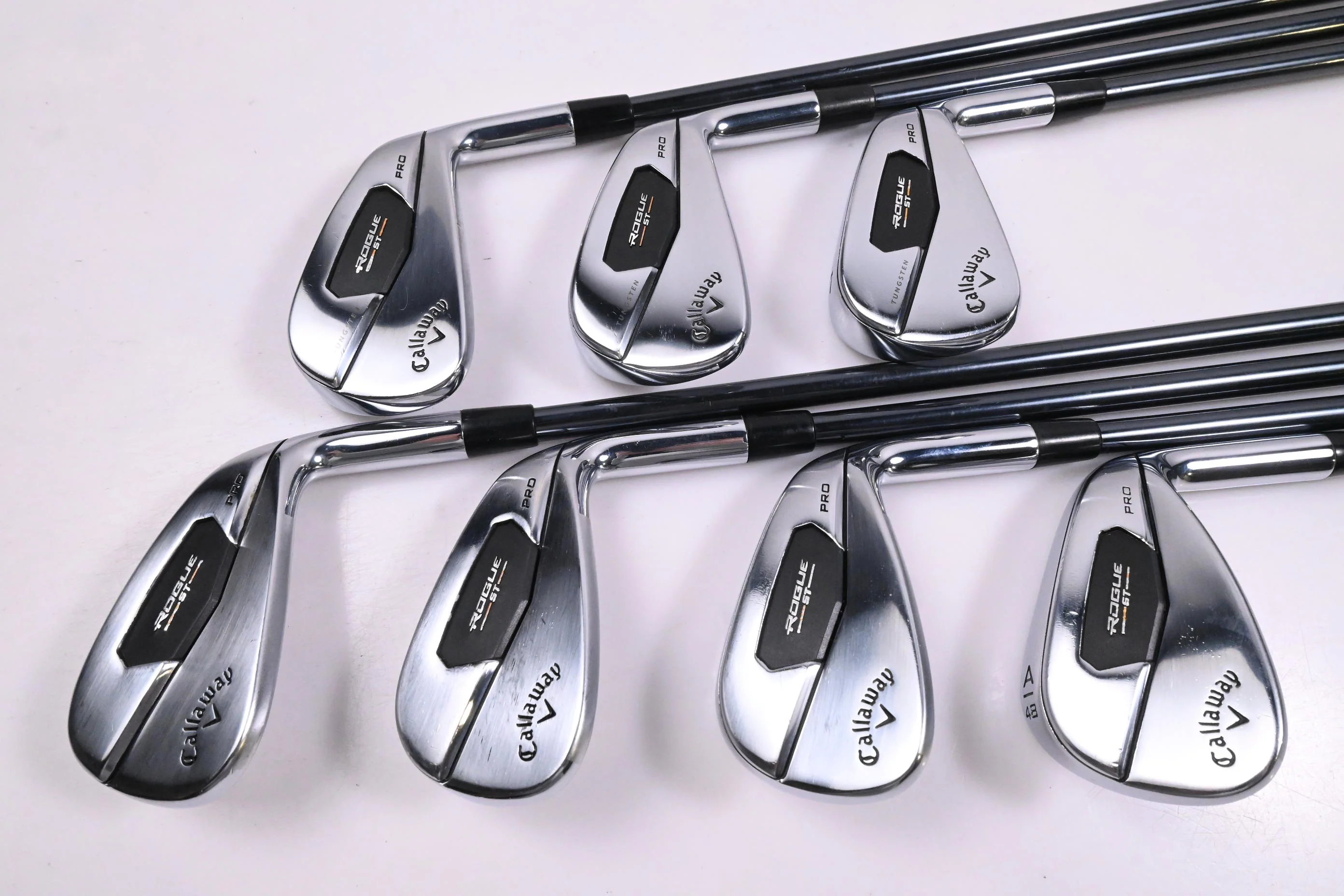 Callaway Rogue ST Pro Irons / 5-PW+GW / Stiff Flex UST Recoil Dart 75 Shafts - Image 2