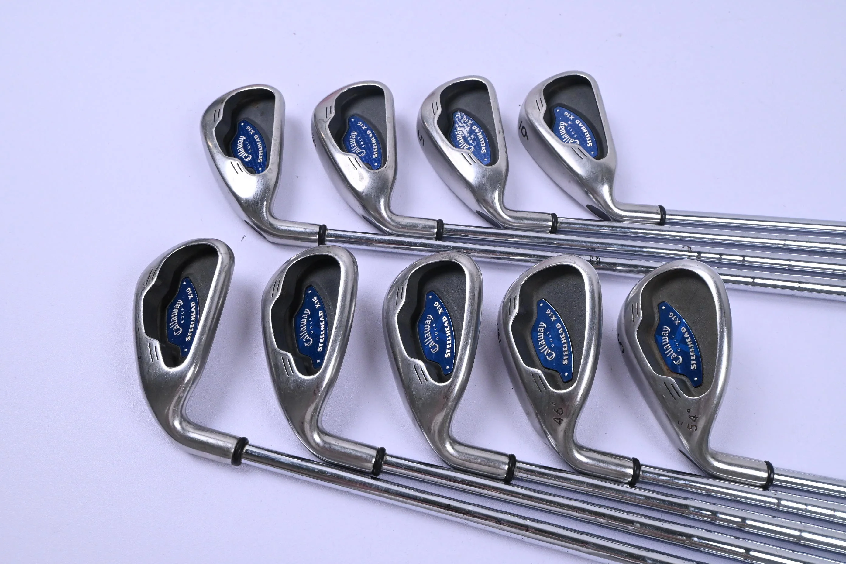 Left Hand Callaway X-16 Irons / 3-PW+SW / Uniflex Callaway Steelhead X-16 Shafts - Image 2