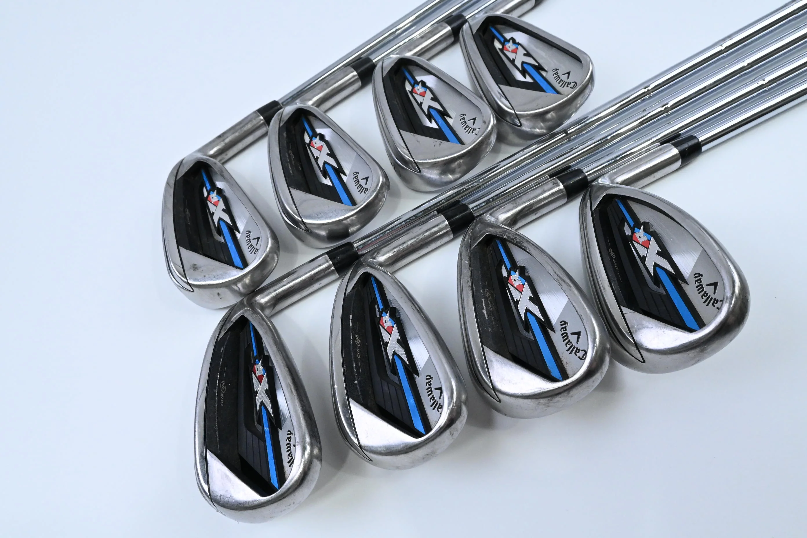 Callaway XR OS Irons / 4-PW+SW / Stiff Flex Dynamic Gold S300 Shafts - Image 2