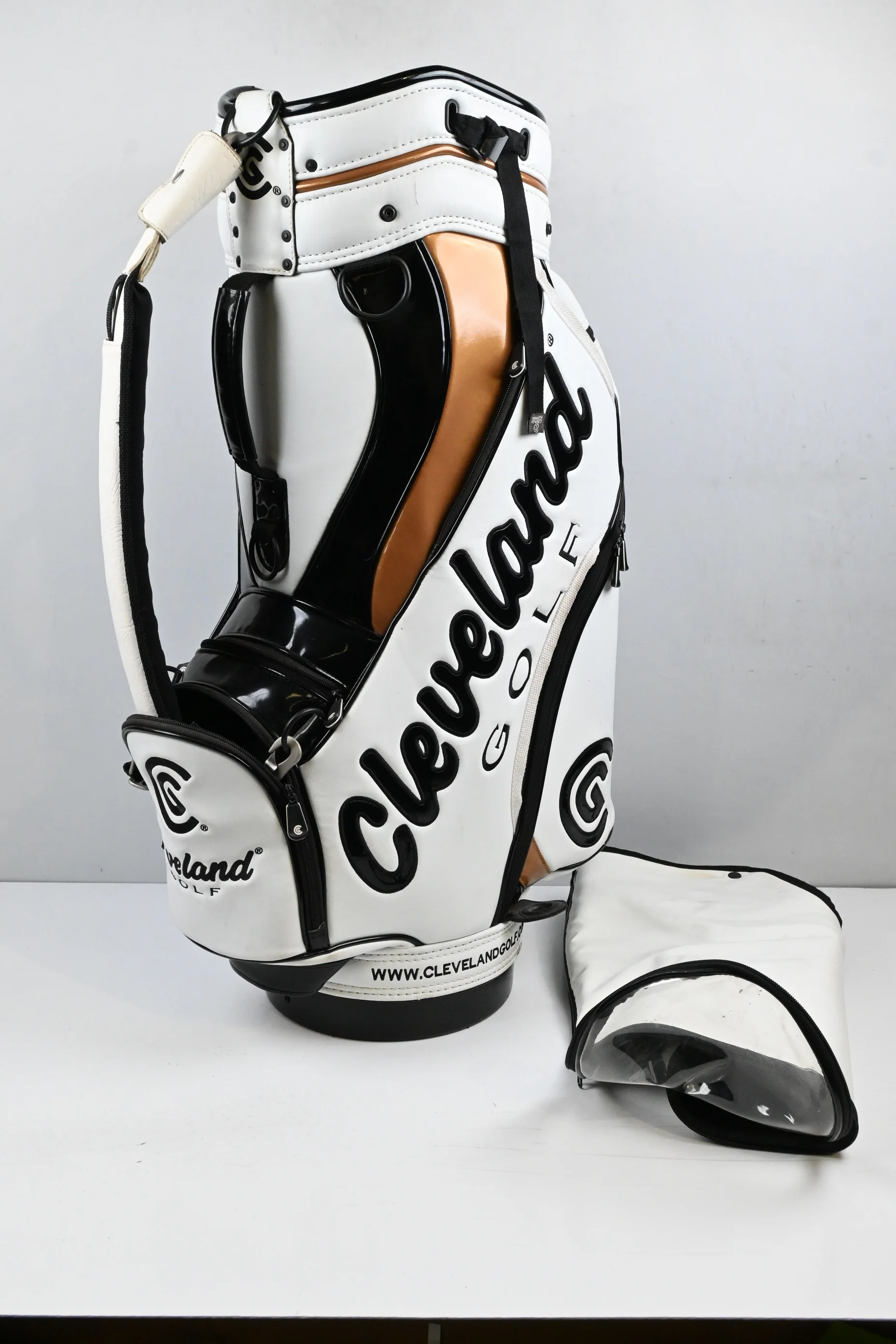 Cleveland Tour Bag / 6-Way Divider / White, Gold, Black
