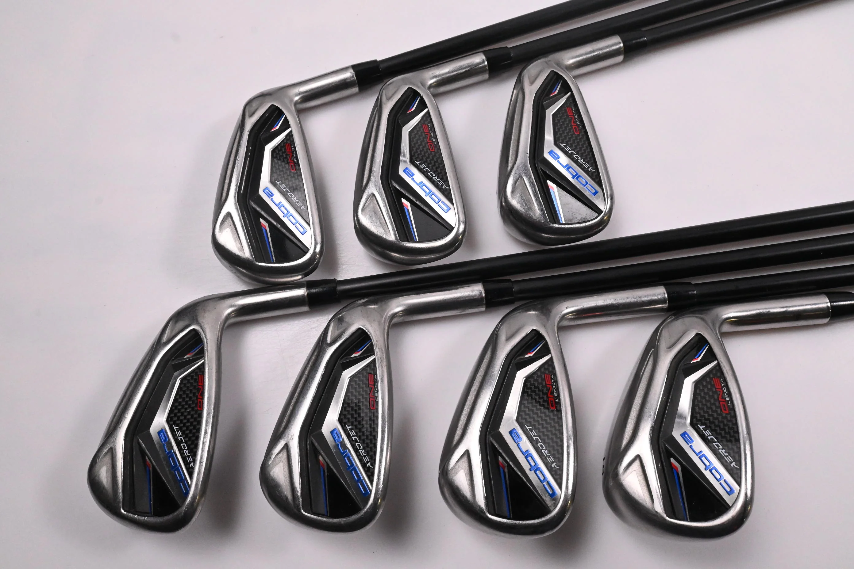 Cobra Aerojet One Length Irons / 5-PW+GW / Stiff Flex KBS PGI 85 Shafts - Image 2