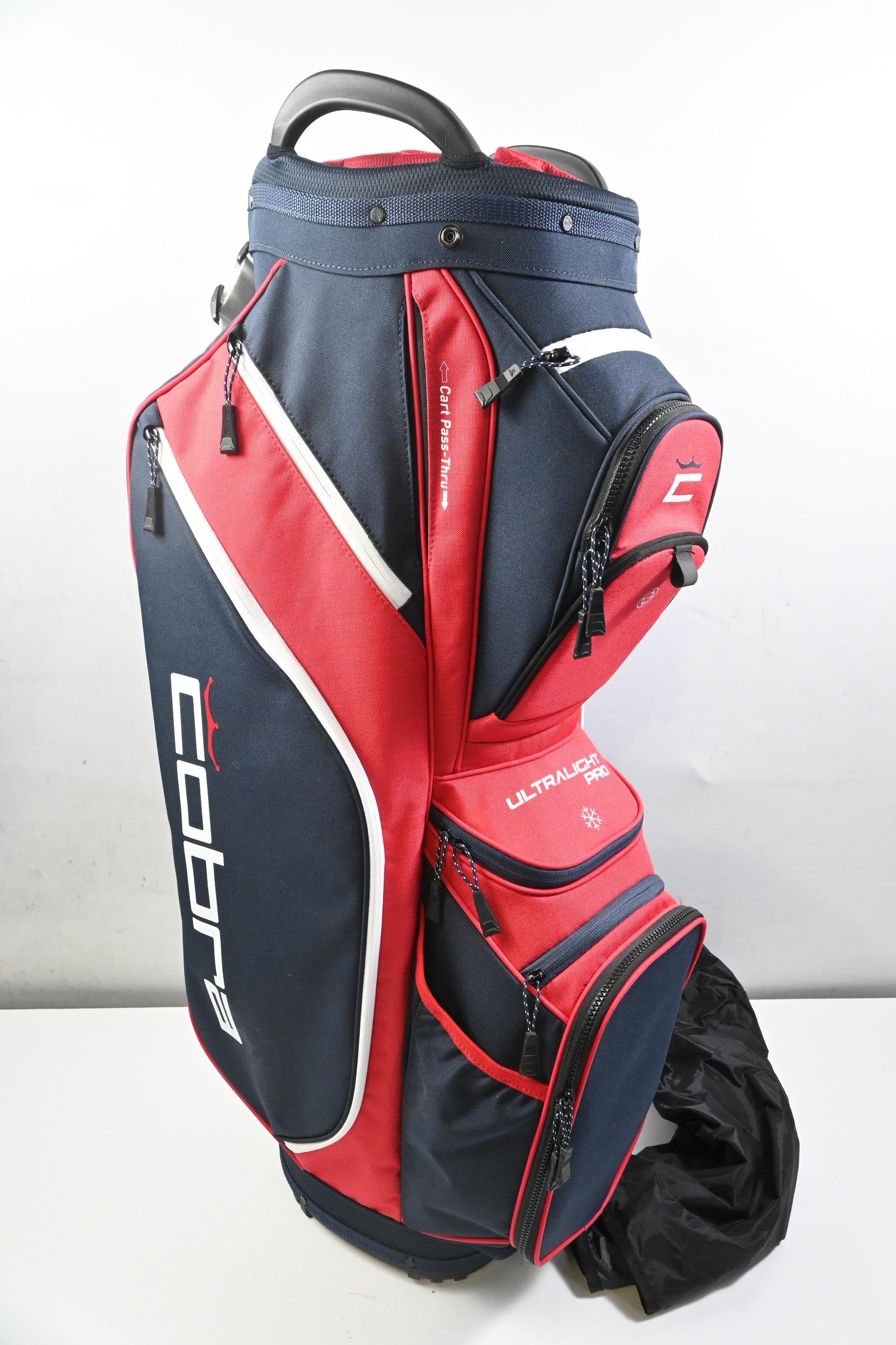 Cobra Ultralight Pro Cart Bag / 14-Way Divider / Navy, Red & White - Image 2