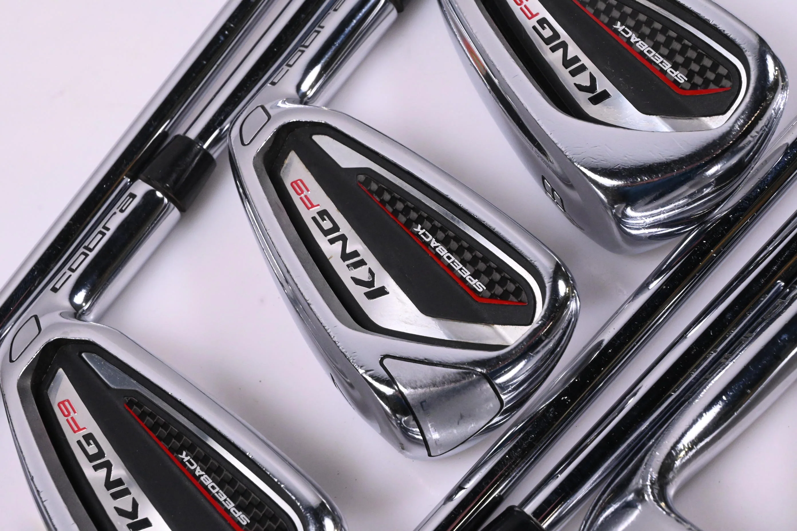Cobra King F9 Irons / 5-PW+GW+SW / Regular Flex KBS Tour 90 Shafts