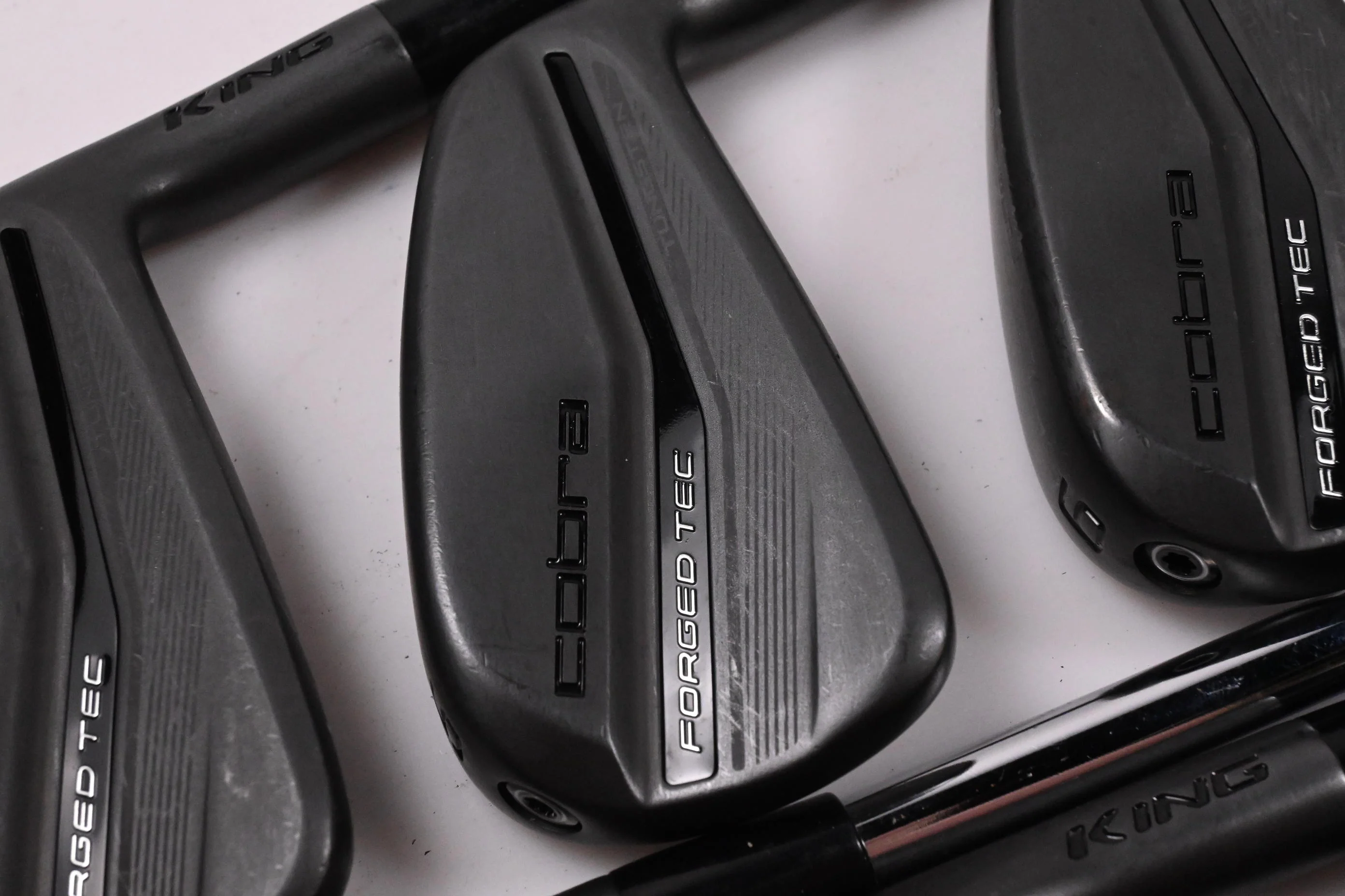 Cobra King Forged Tec 2023 Black Irons / 4-PW / Stiff Flex KBS $-Taper Lite