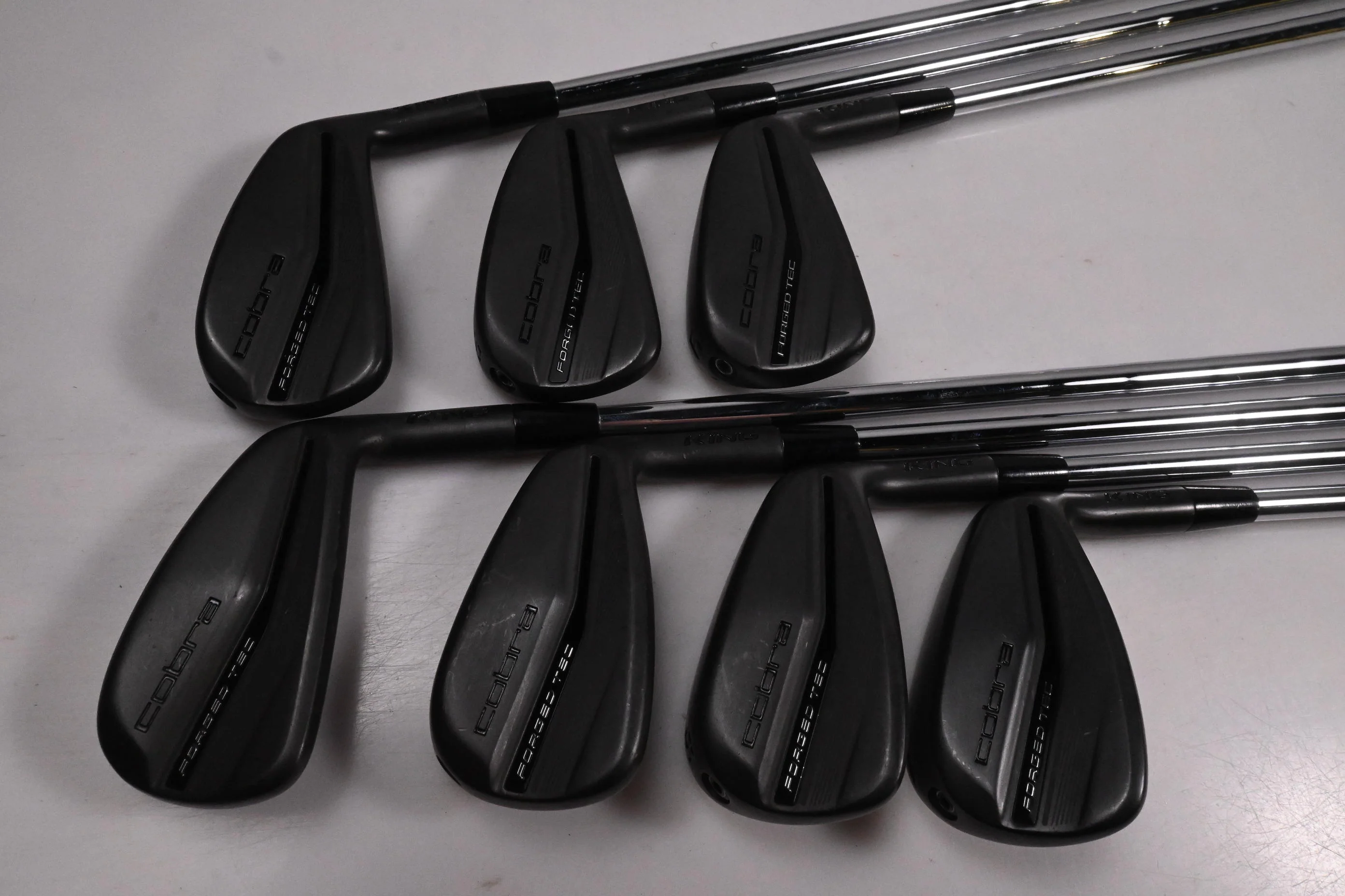 Cobra King Forged Tec 2023 Black Irons / 4-PW / Stiff Flex KBS $-Taper 120 - Image 2