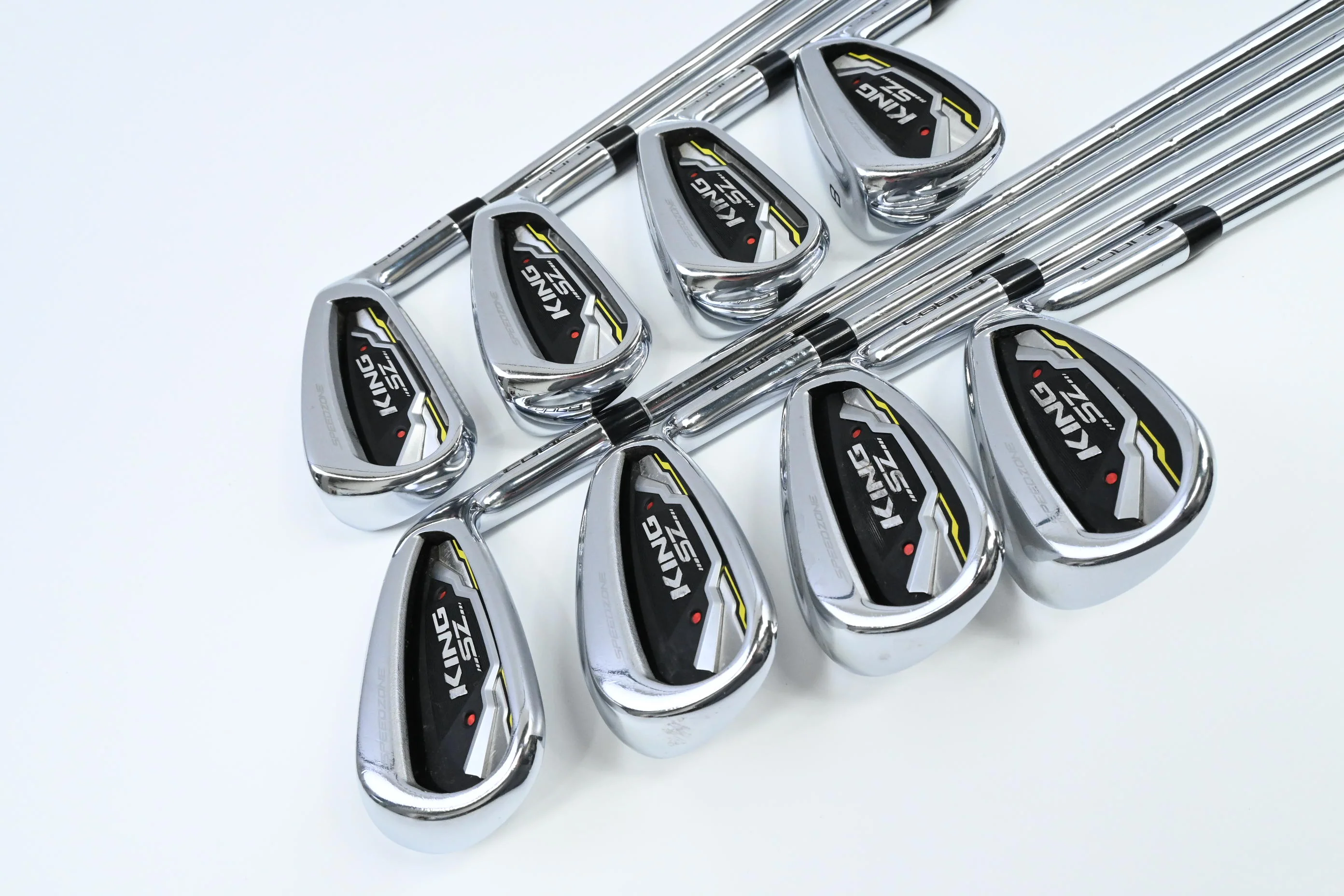 Cobra King Speedzone Irons / 5-PW+GW+SW / Stiff Flex KBS Tour 90 Shafts - Image 2