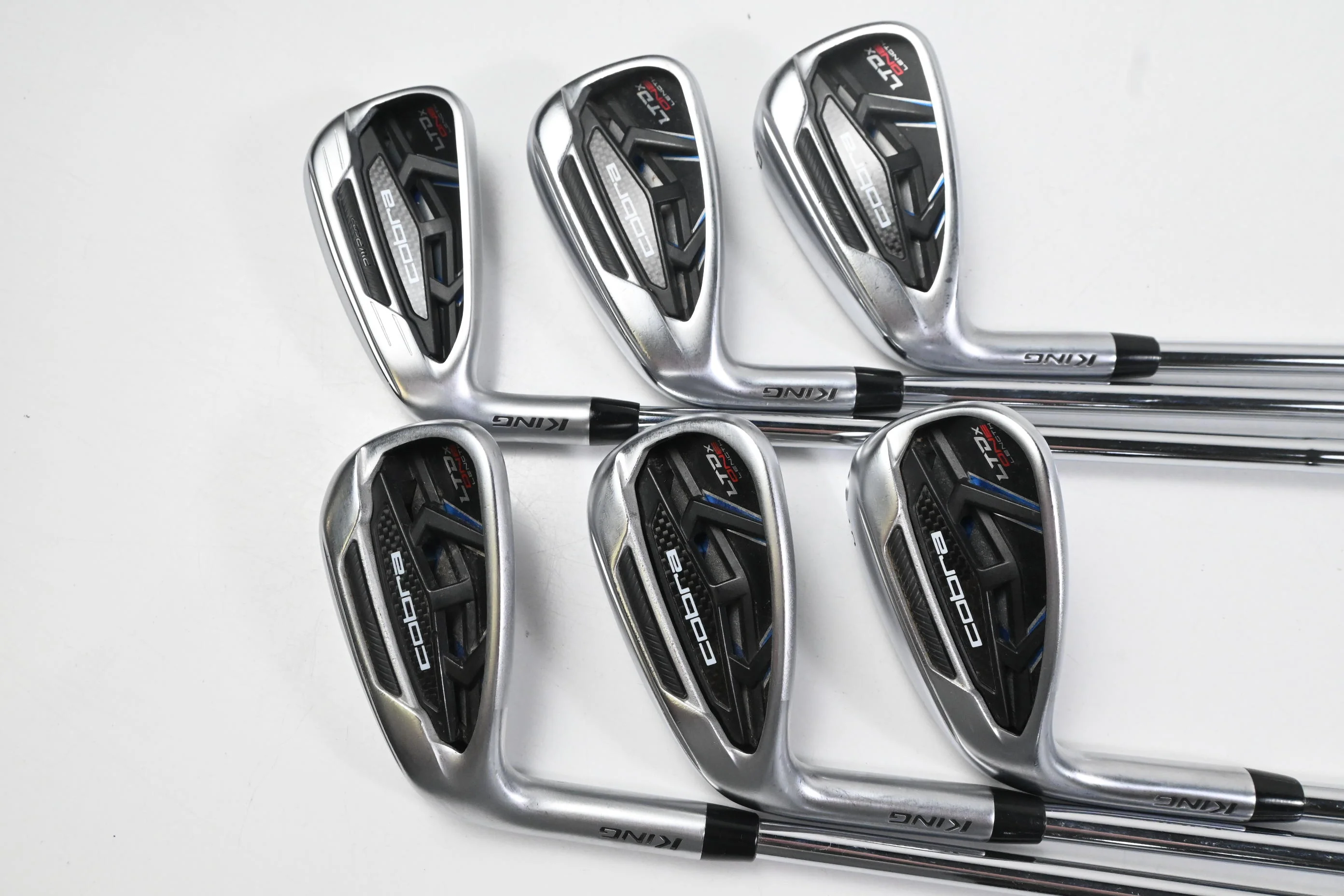 Left Hand Cobra LTDx One Length Irons / 7-PW+GW+SW / Regular Flex KBS Tour 90 - Image 2
