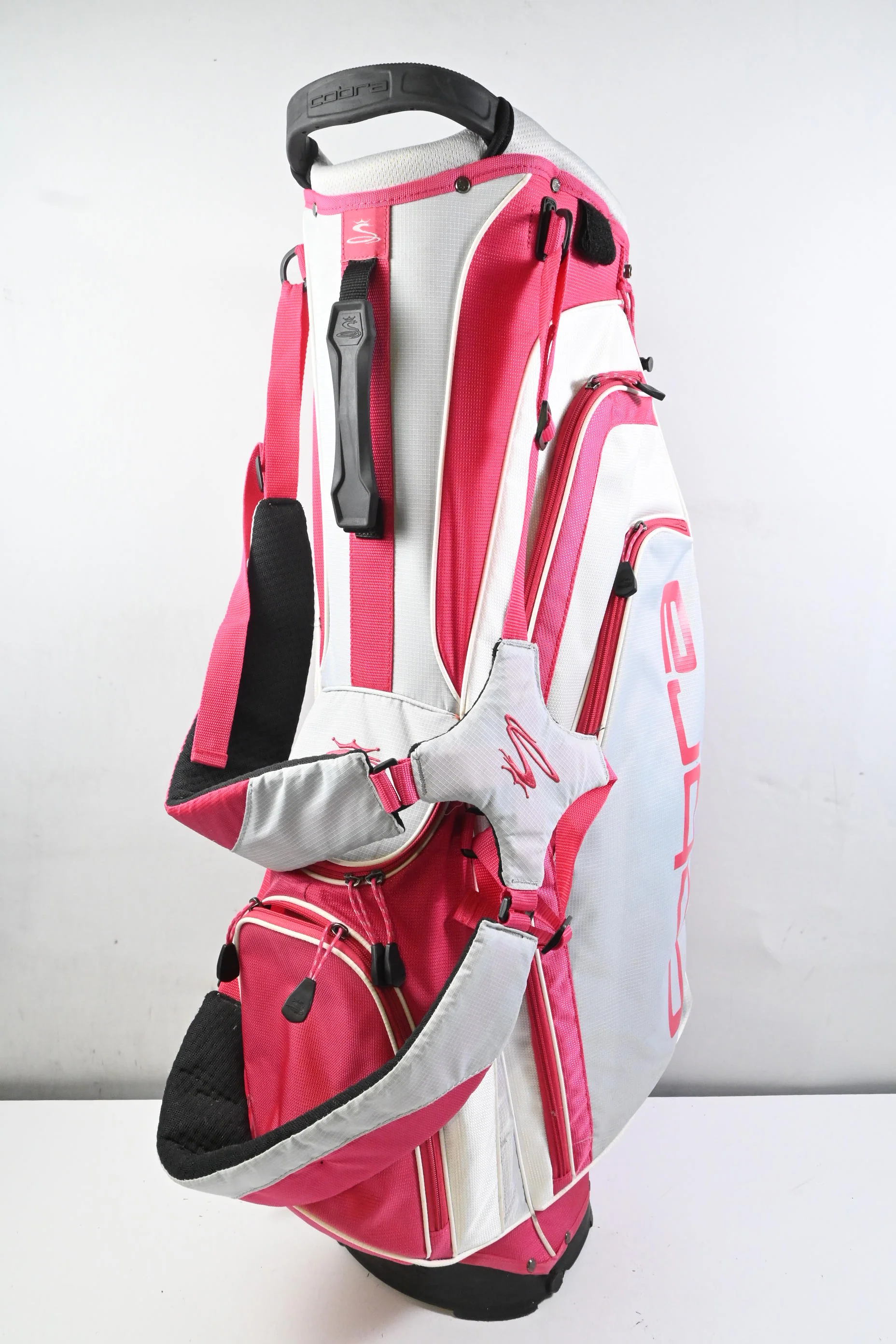 Cobra Stand Bag / 5-Way Divider / Pink & White