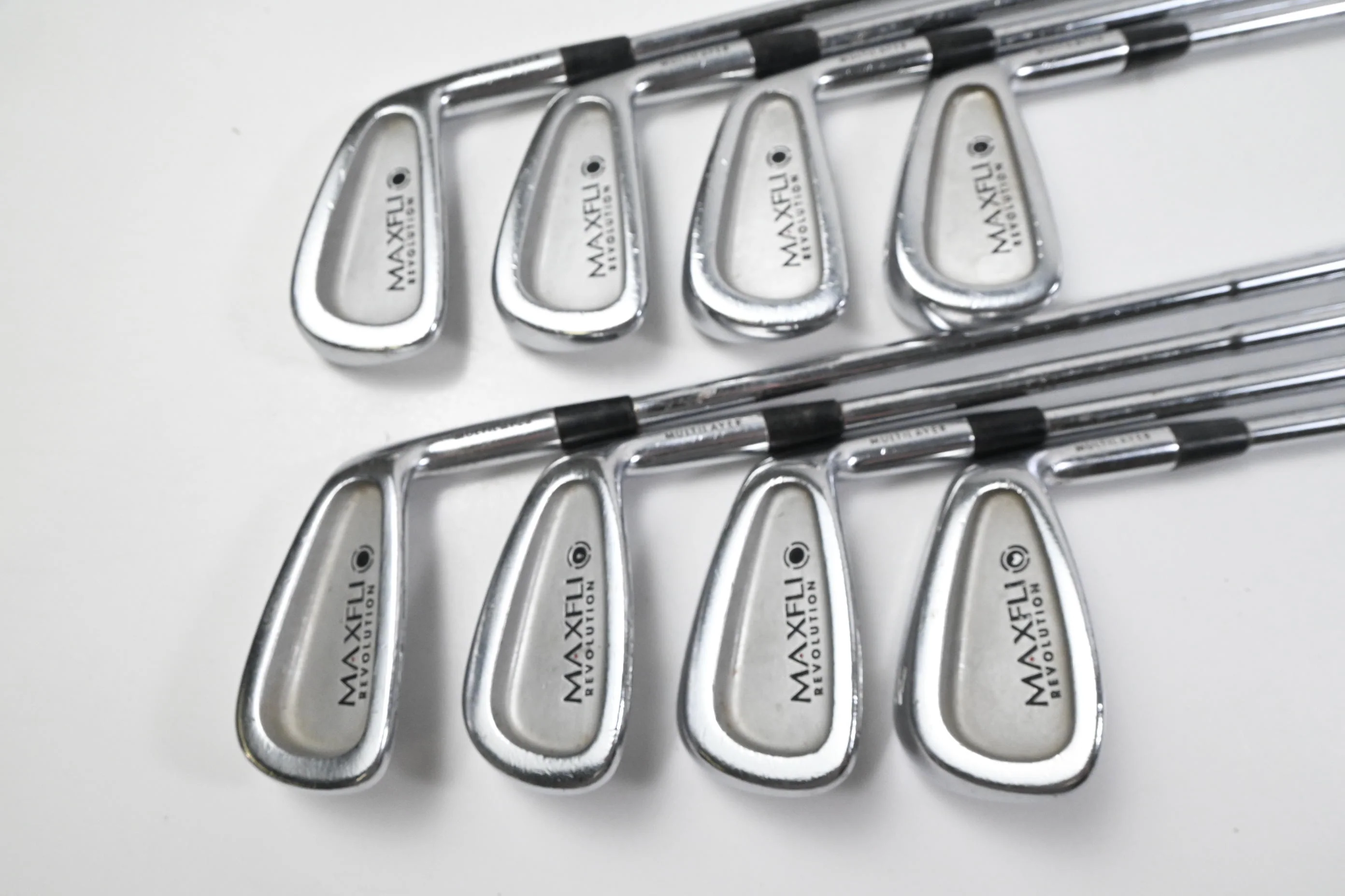 Maxfli Revolution Black Dot Irons / 3-PW / Stiff Flex Dynamic Gold S300U Shafts - Image 2