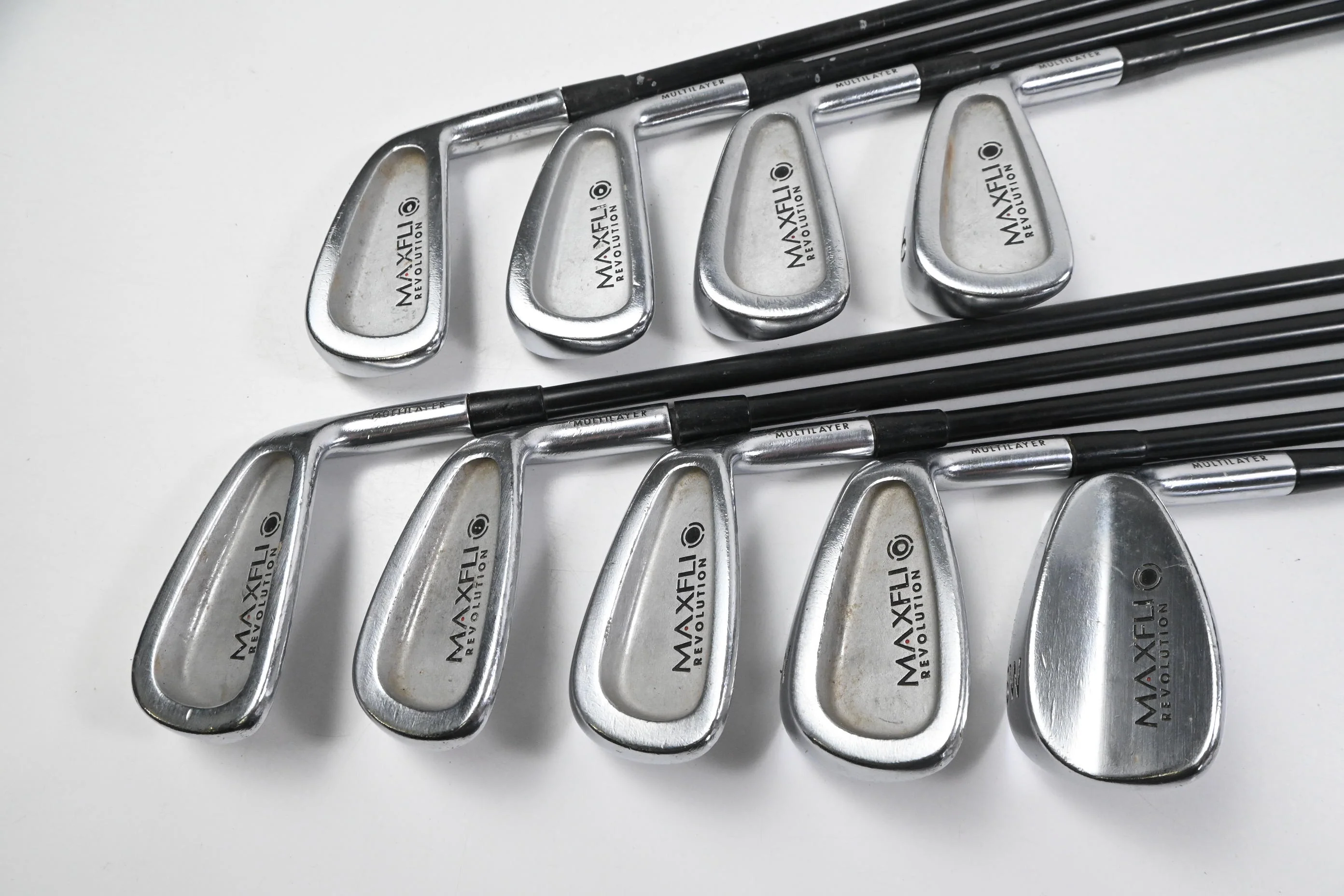 Maxfli Revolution Black Dot Irons / 3-PW+SW / Stiff Flex EI-70 Shafts - Image 2