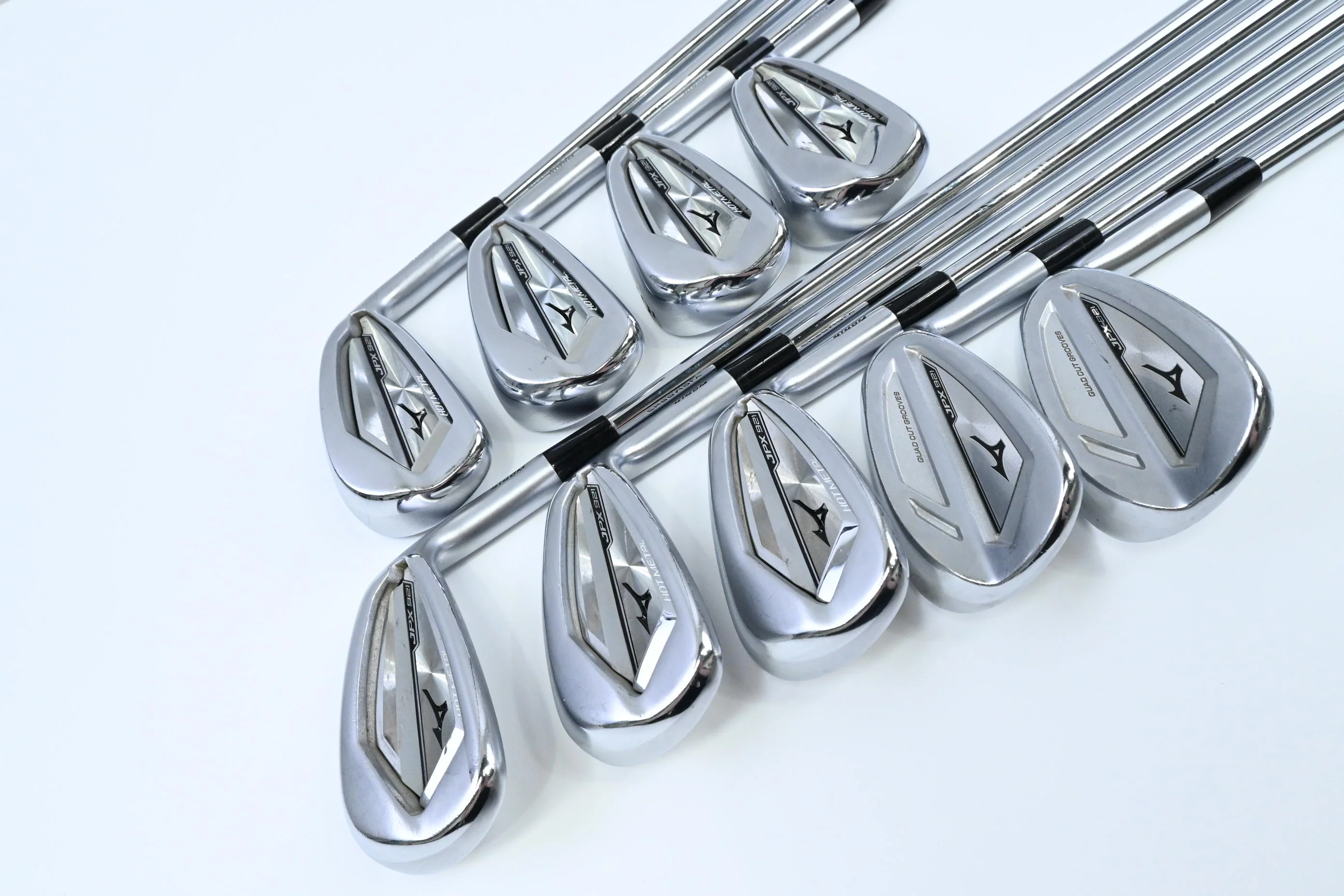 Mizuno JPX 921 Hot Metal Irons / 4-PW+GW+SW / Stiff Flex Project X Rifle Shafts - Image 2