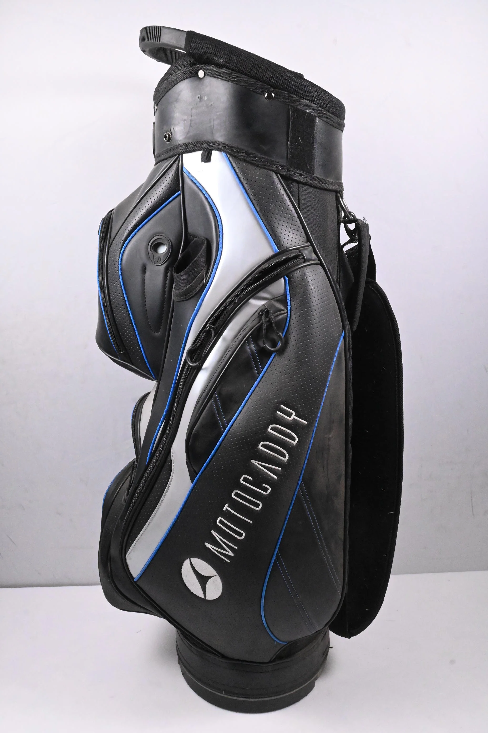 Motocaddy Cart Bag / 14-Way Divider / Black, Grey, Blue