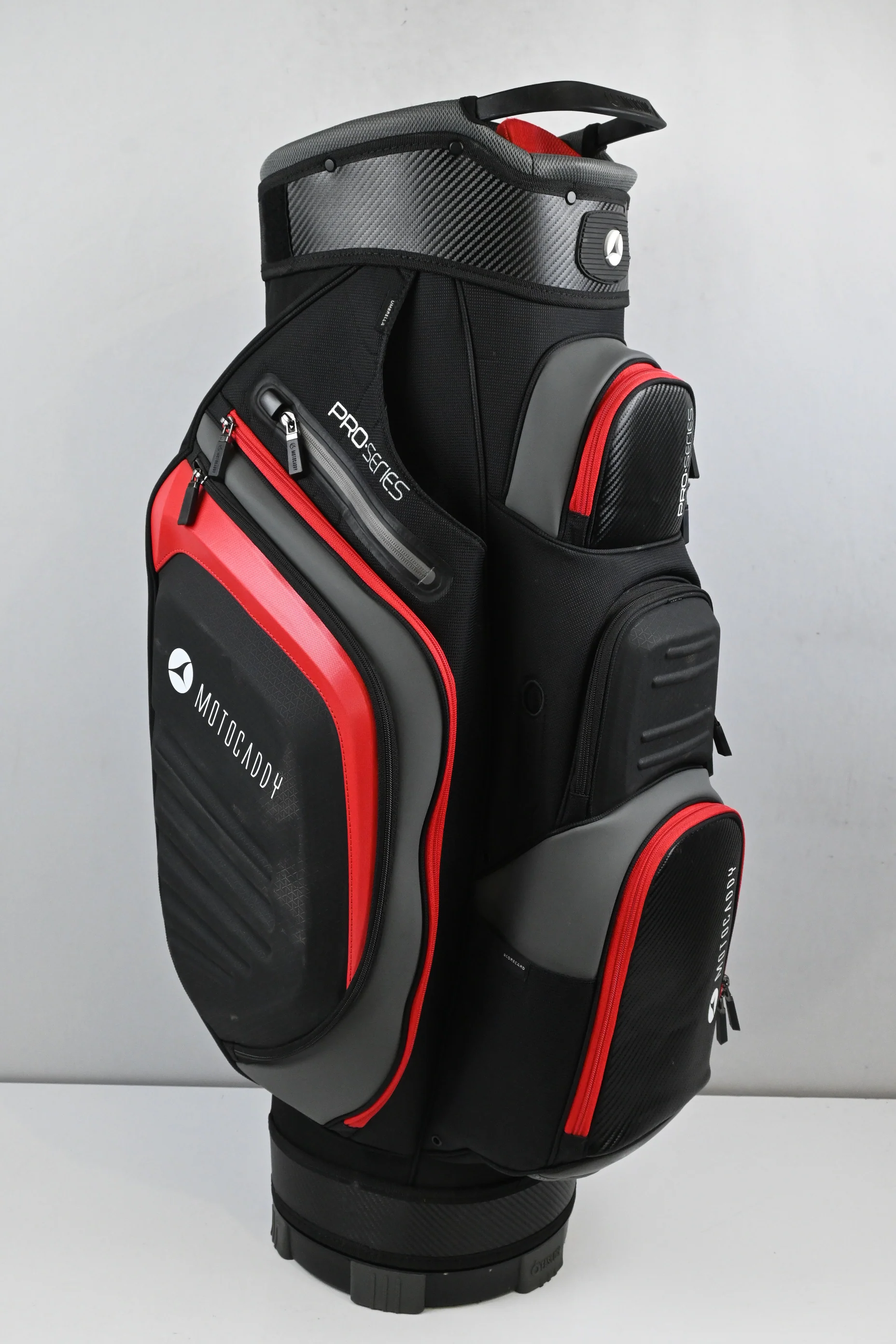 Motocaddy Pro Series Cart Bag / 14-Way Divider / Black, Red - Image 2