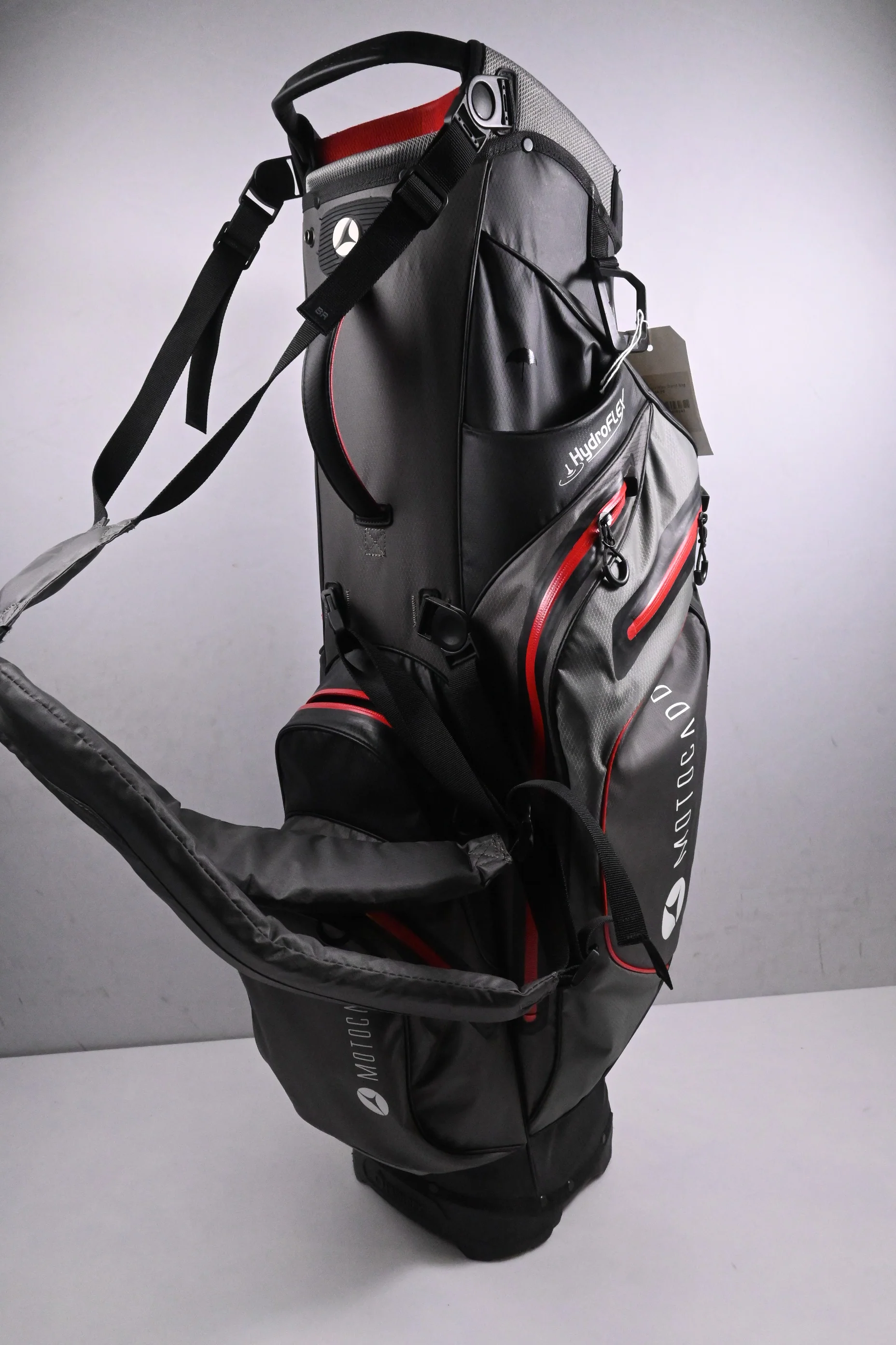 Motocaddy Hydroflex Stand Bag / 5-Way Divider / Grey, Red - Image 4