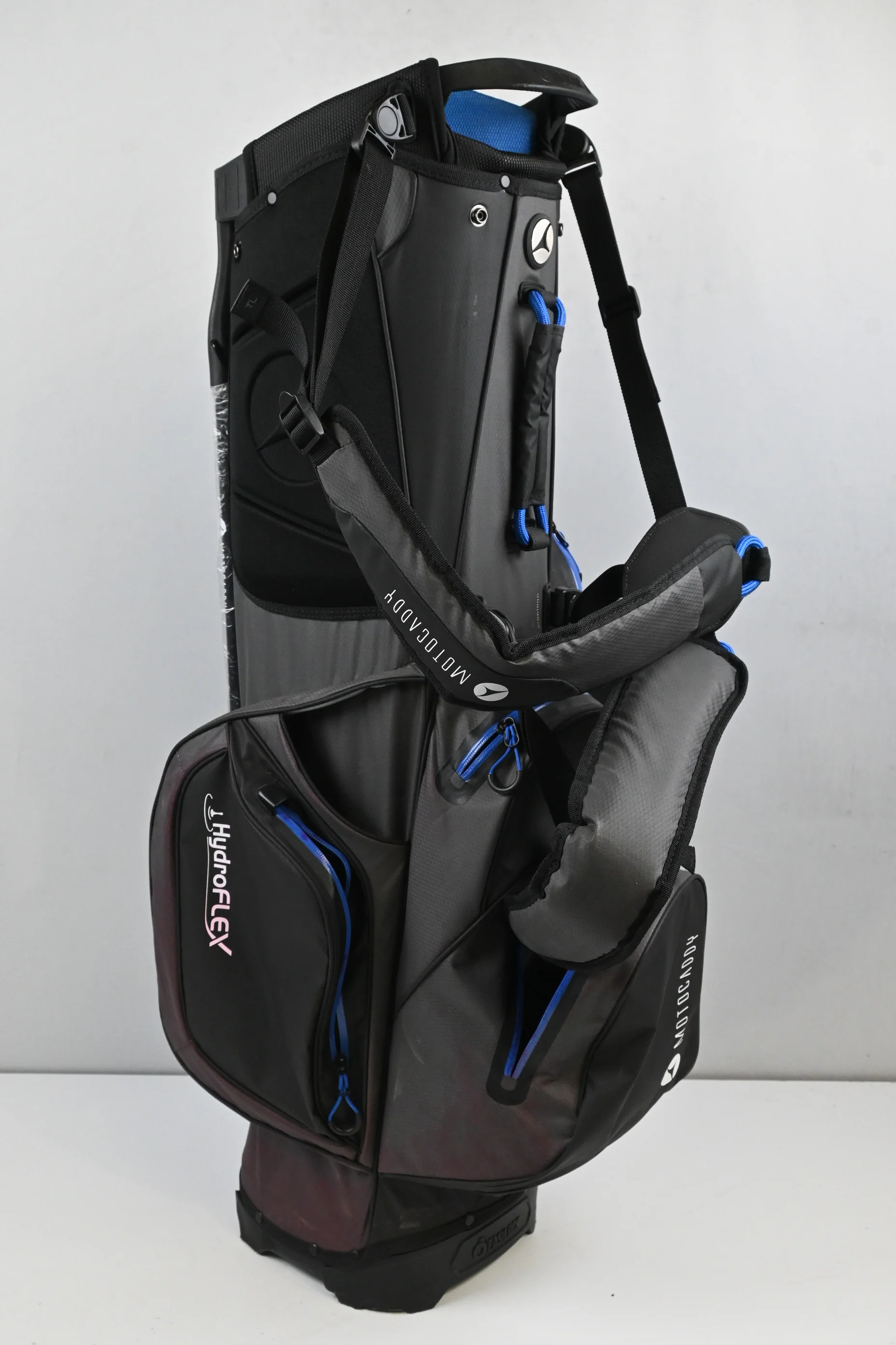 Motocaddy Hydro Flex Stand Bag / 5-Way Divider / Grey, Blue - Image 2