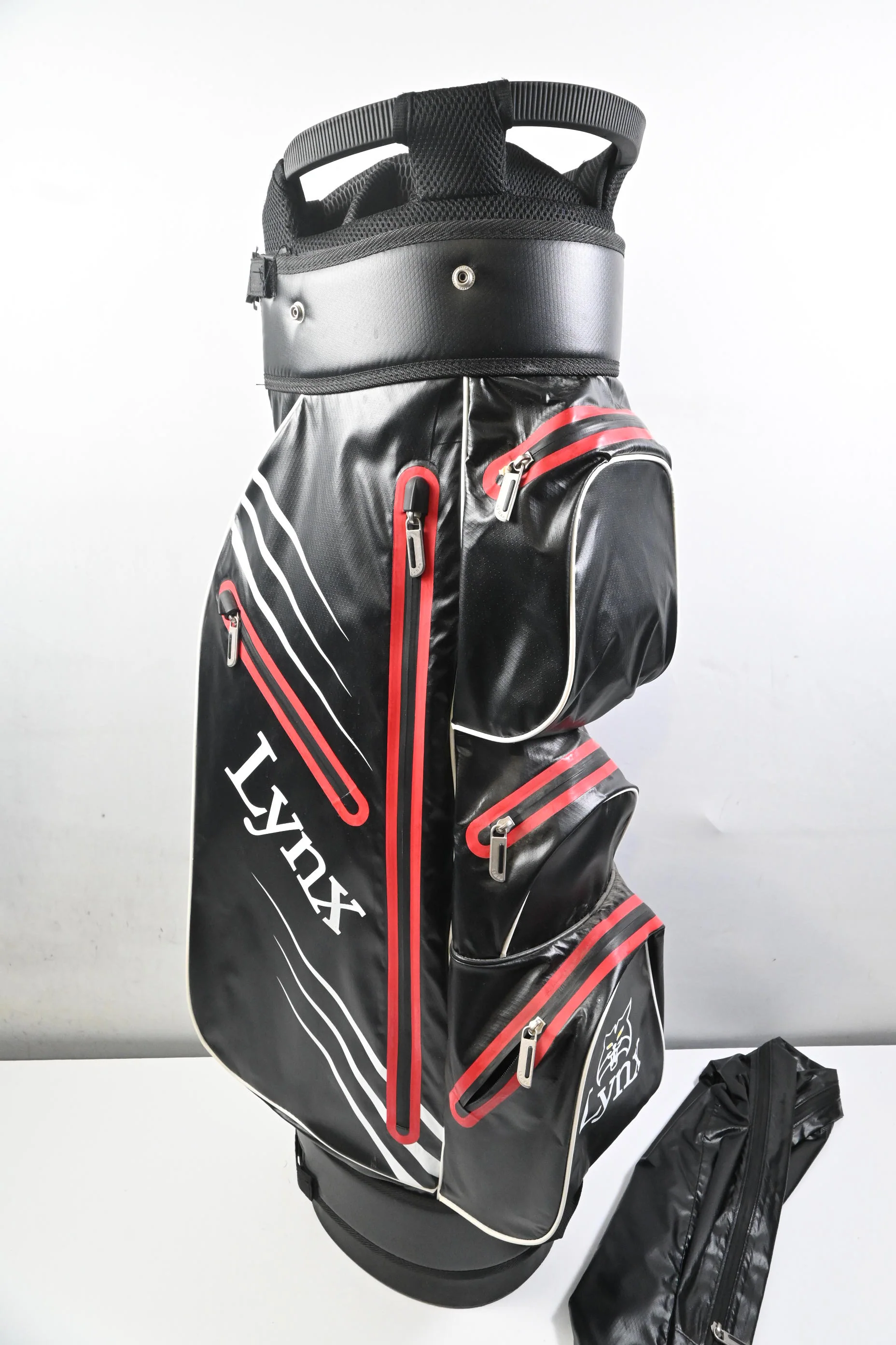 Lynx Cart Bag / 8-Way Divider / Black, White & Red - Image 2