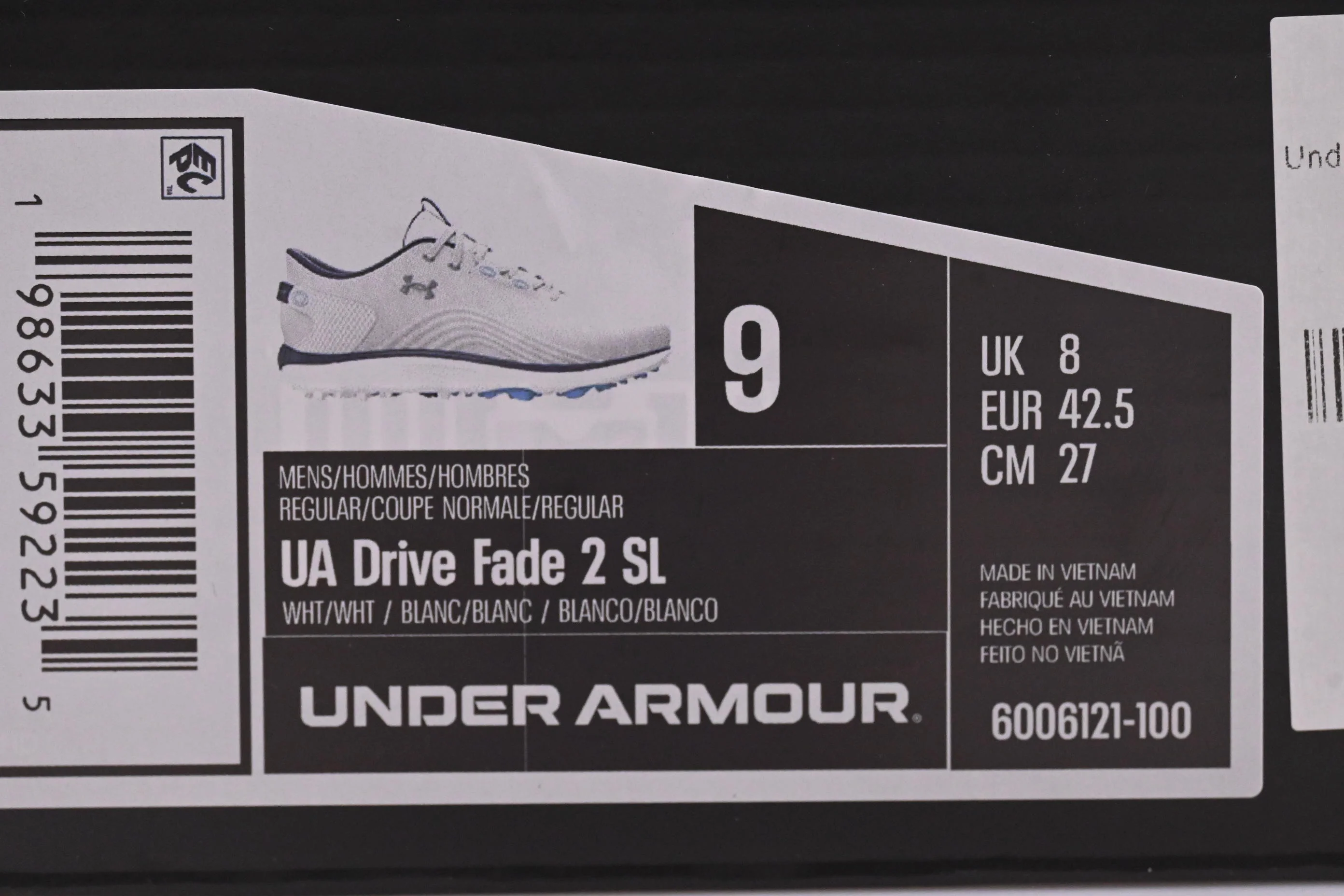 Under Armour Drive Fade 2 SL Golf Shoes / UK 8 / White - Image 8