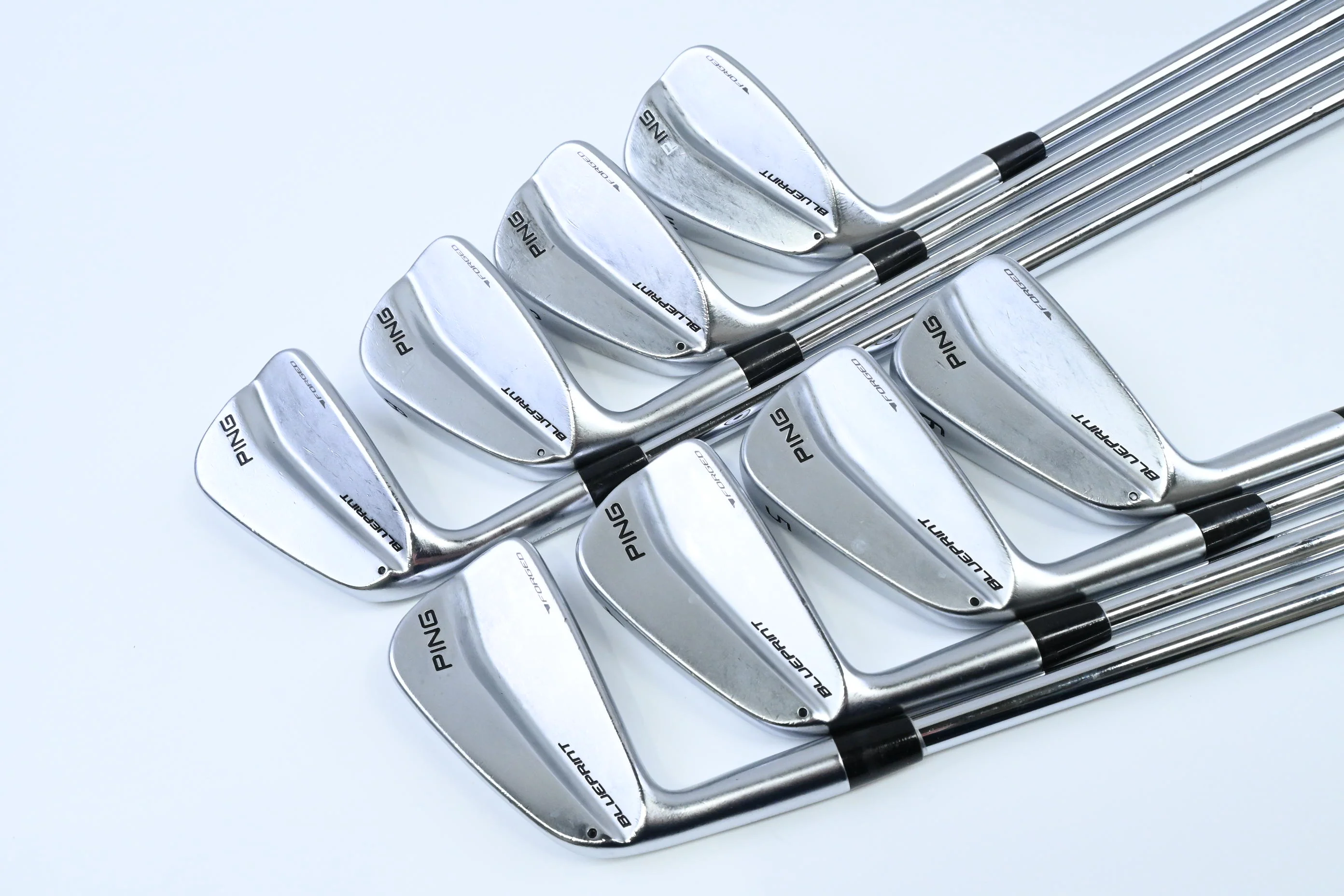 Left Hand Ping Blueprint Irons / 3-PW / Black Dot / Stiff Flex Dynamic Gold 120 - Image 2