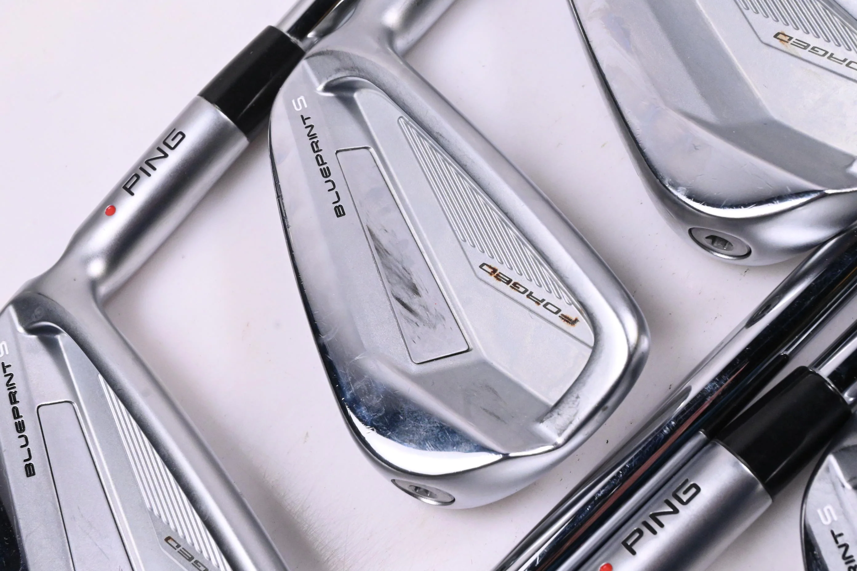 Ping Blueprint S Irons / 4-PW / Red Dot / Stiff Flex Ping AWT 3.0 Shafts
