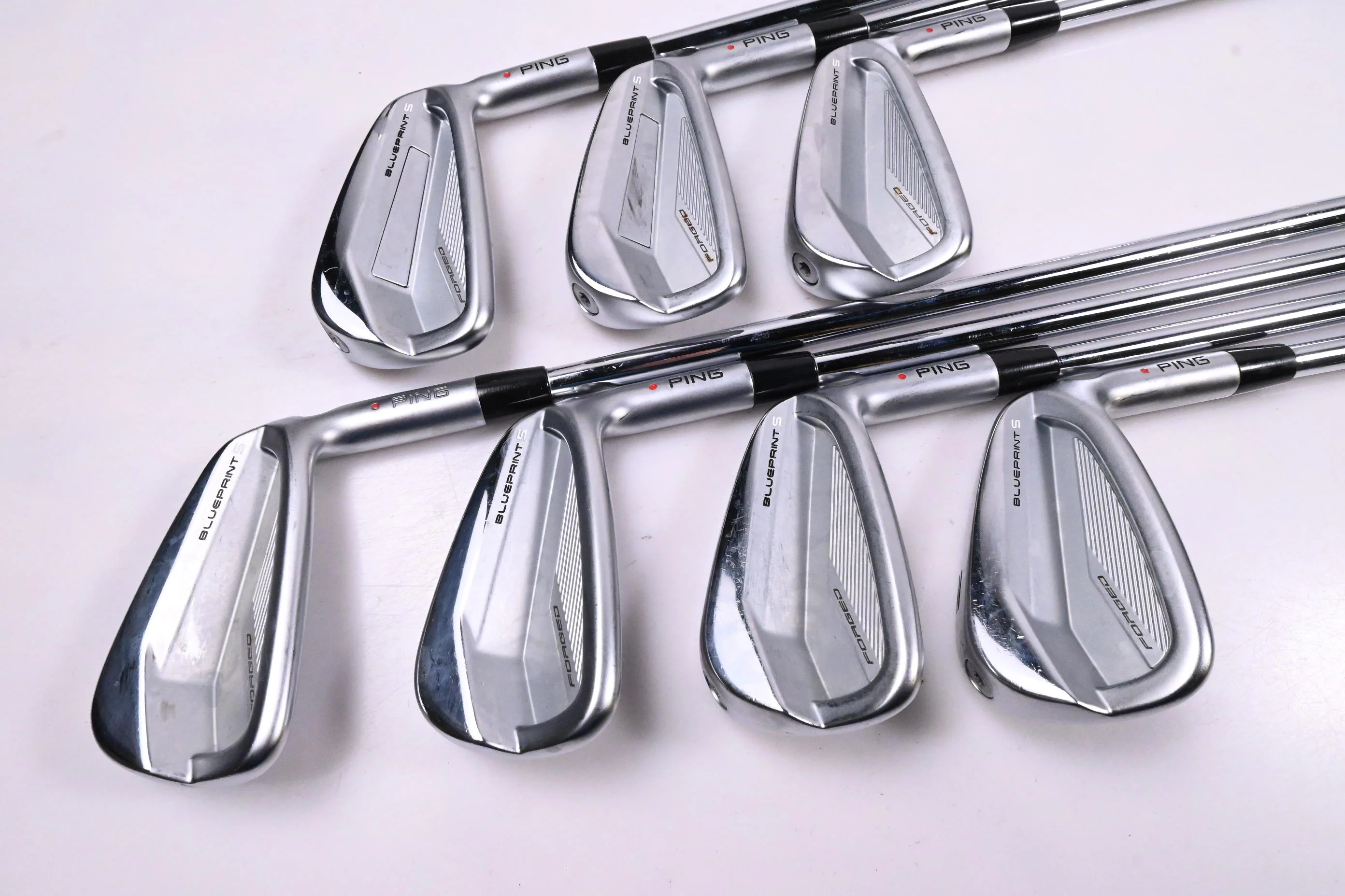 Ping Blueprint S Irons / 4-PW / Red Dot / Stiff Flex Ping AWT 3.0 Shafts - Image 2