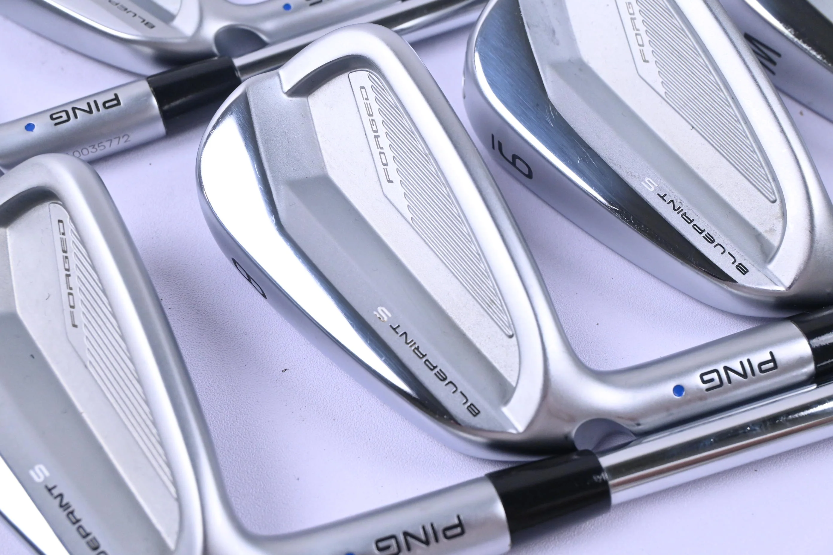 Left Hand Ping Blueprint S Irons / 3-PW / Blue Dot / X-Flex Dynamic Gold X100