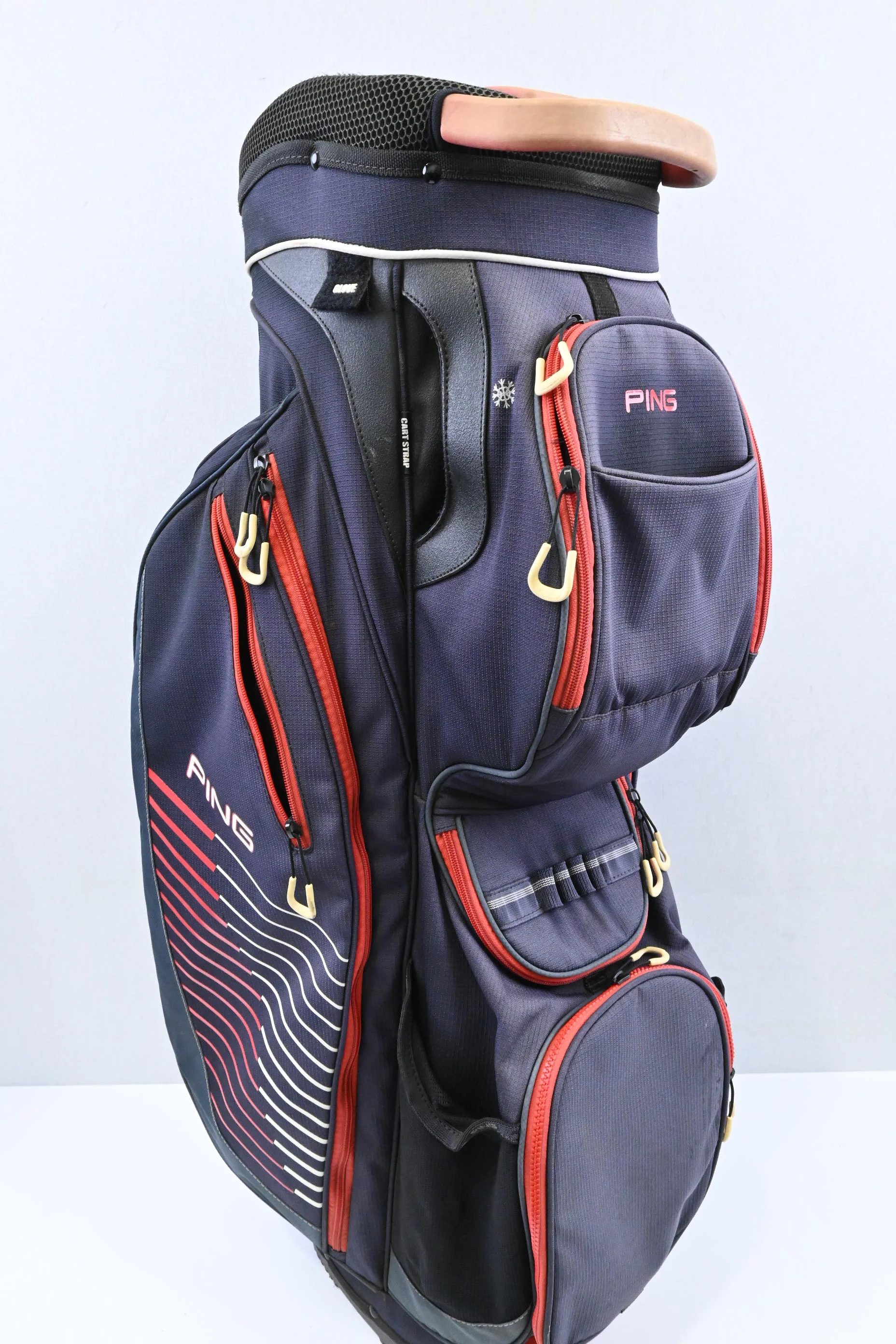 Ping Traverse Cart Bag / 14-Way / Navy, Red - Image 4