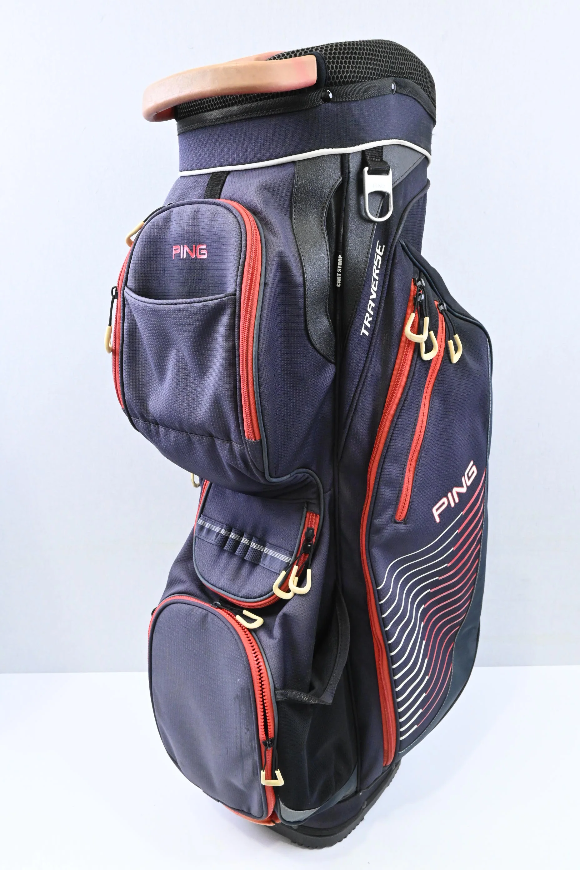 Ping Traverse Cart Bag / 14-Way / Navy, Red - Image 5