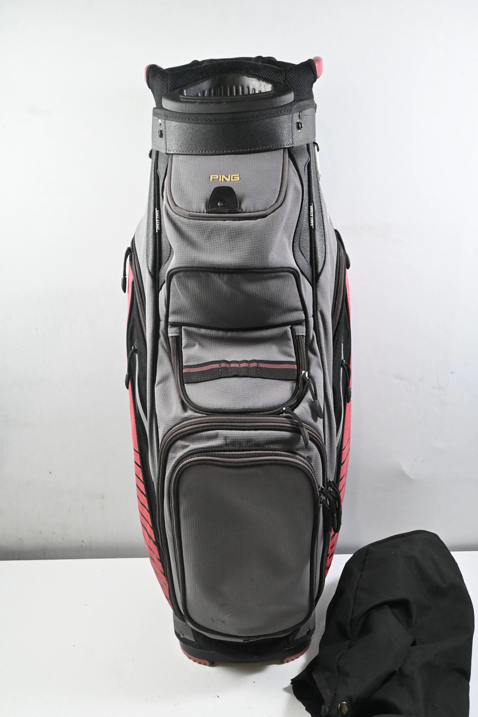 Ping Pioneer Cart Bag / 15-Way Divider / Grey & Red - Image 3