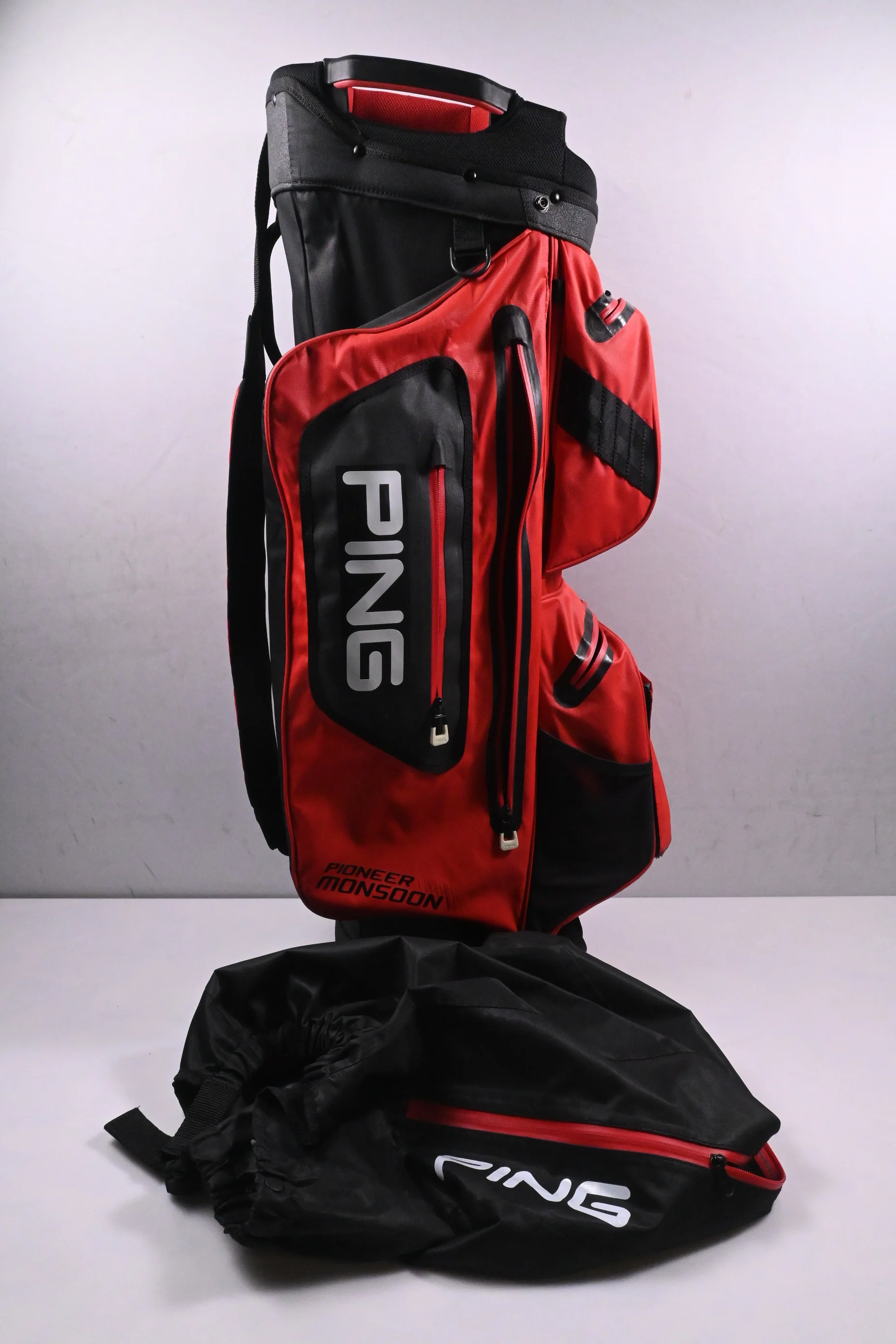 Ping Pioneer Monsoon Cart Bag / 15-Way Divider / Red, Black