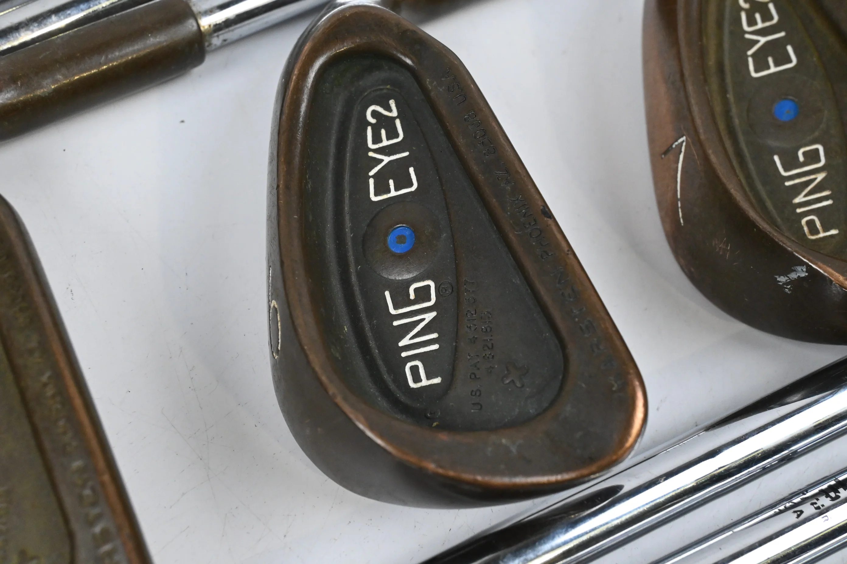 Ping Eye 2 BeCu Irons / 3-PW+SW+LW / Blue Dot / Stiff Flex Ping AWT Shafts