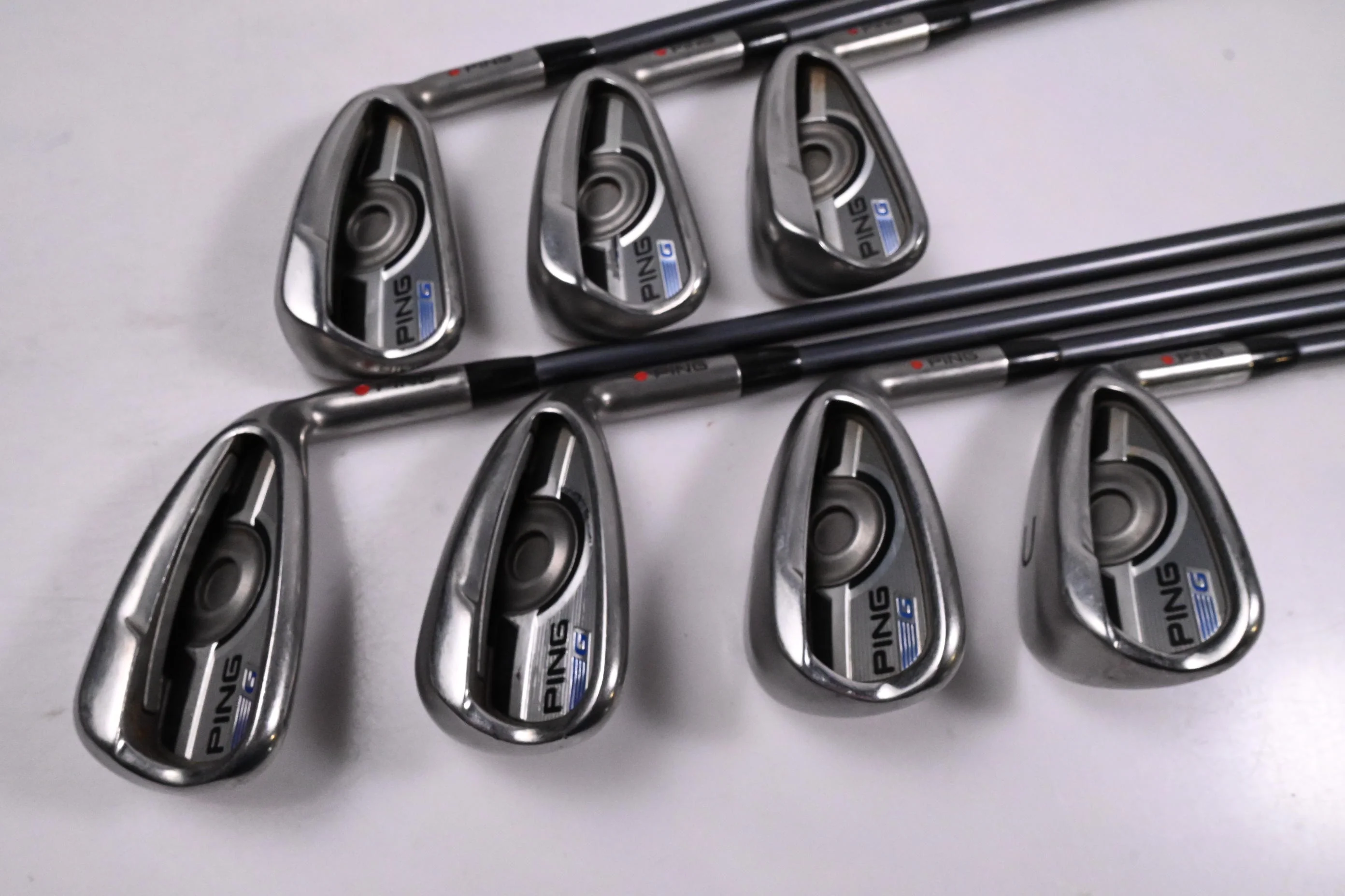 Ping G Series Irons / 5-PW+GW / Red Dot / Regular Flex Ping CFS 70 Shafts - Image 2