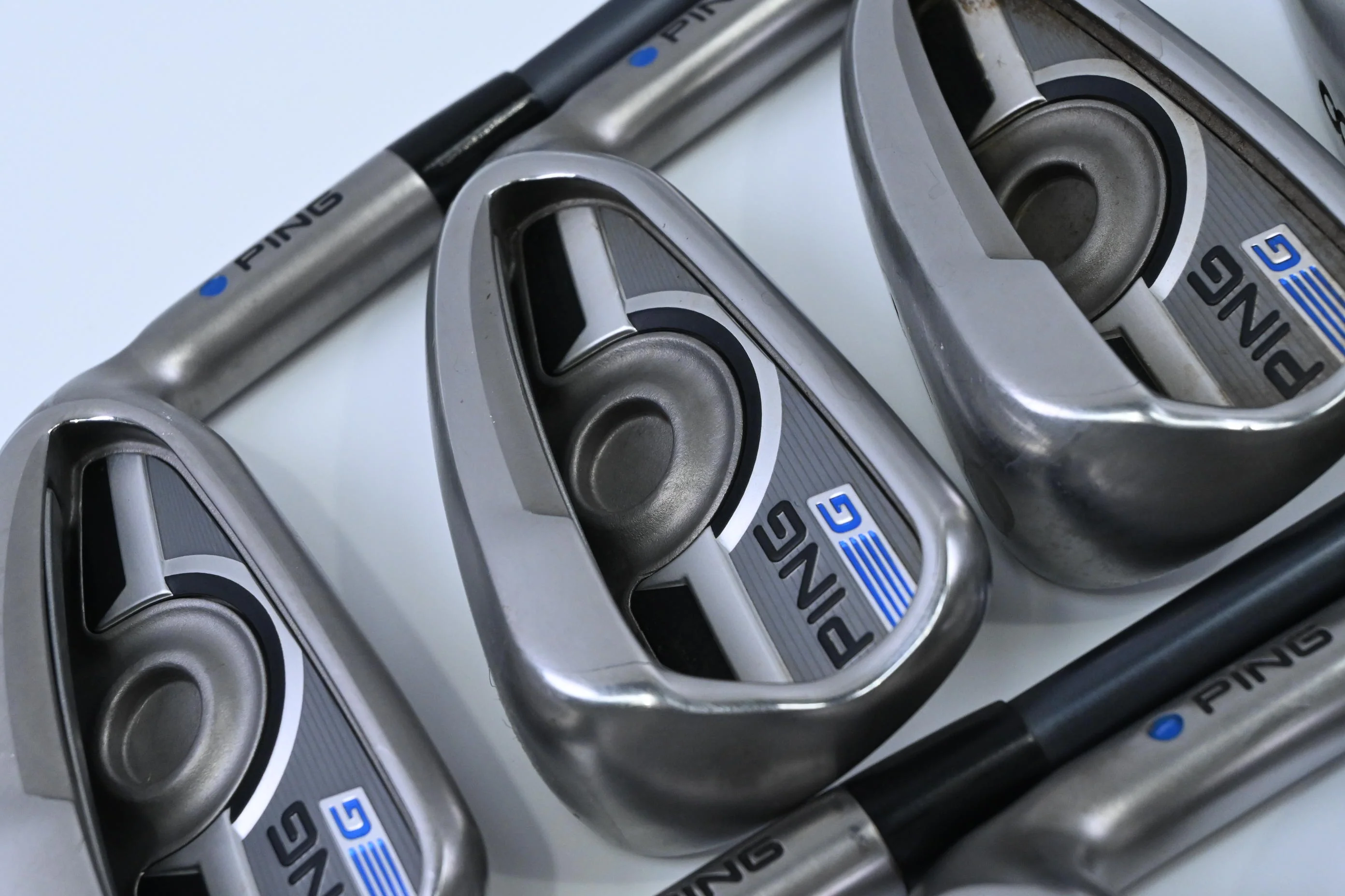 Ping G Series Irons / 5-PW+UW+SW / Blue Dot / Senior Flex Ping CFS 65 Shafts