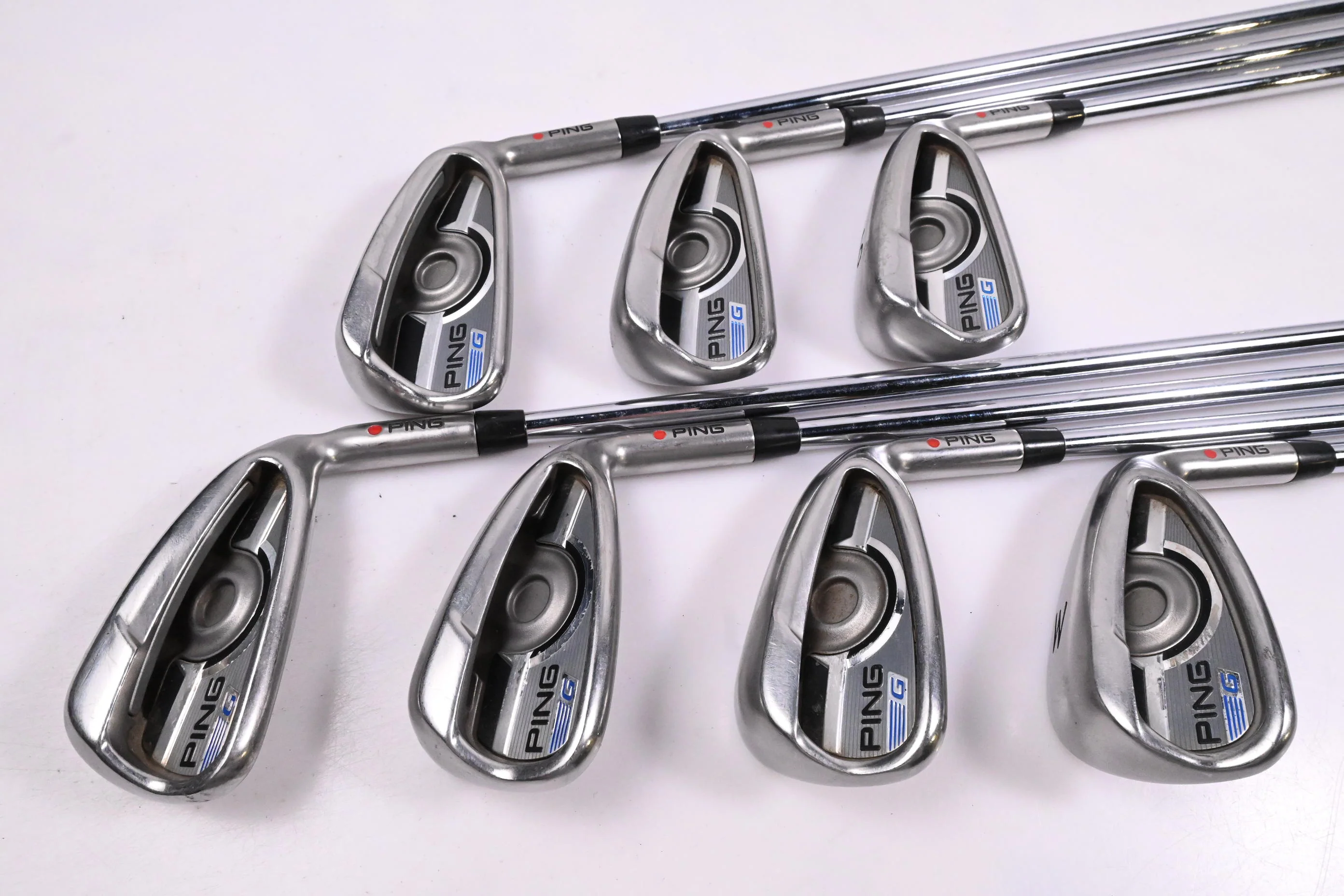 Ping G Series Irons / 4-PW / Red Dot / Regular Flex Ping AWT 2.0 Shafts - Image 3