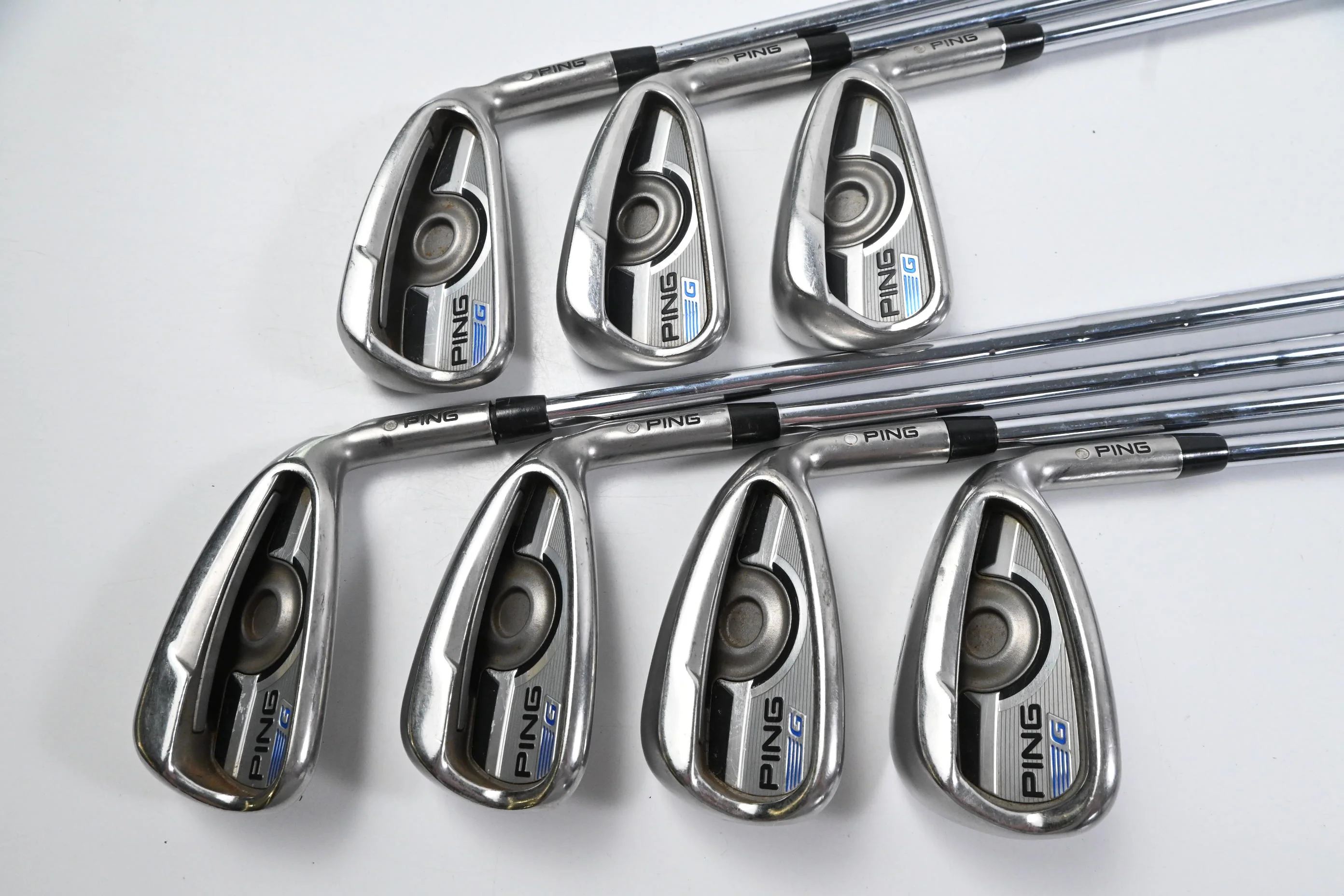 Ping G Series Irons / 4-PW / Silver Dot / Stiff Flex Ping CFS Distance Shafts - Image 2