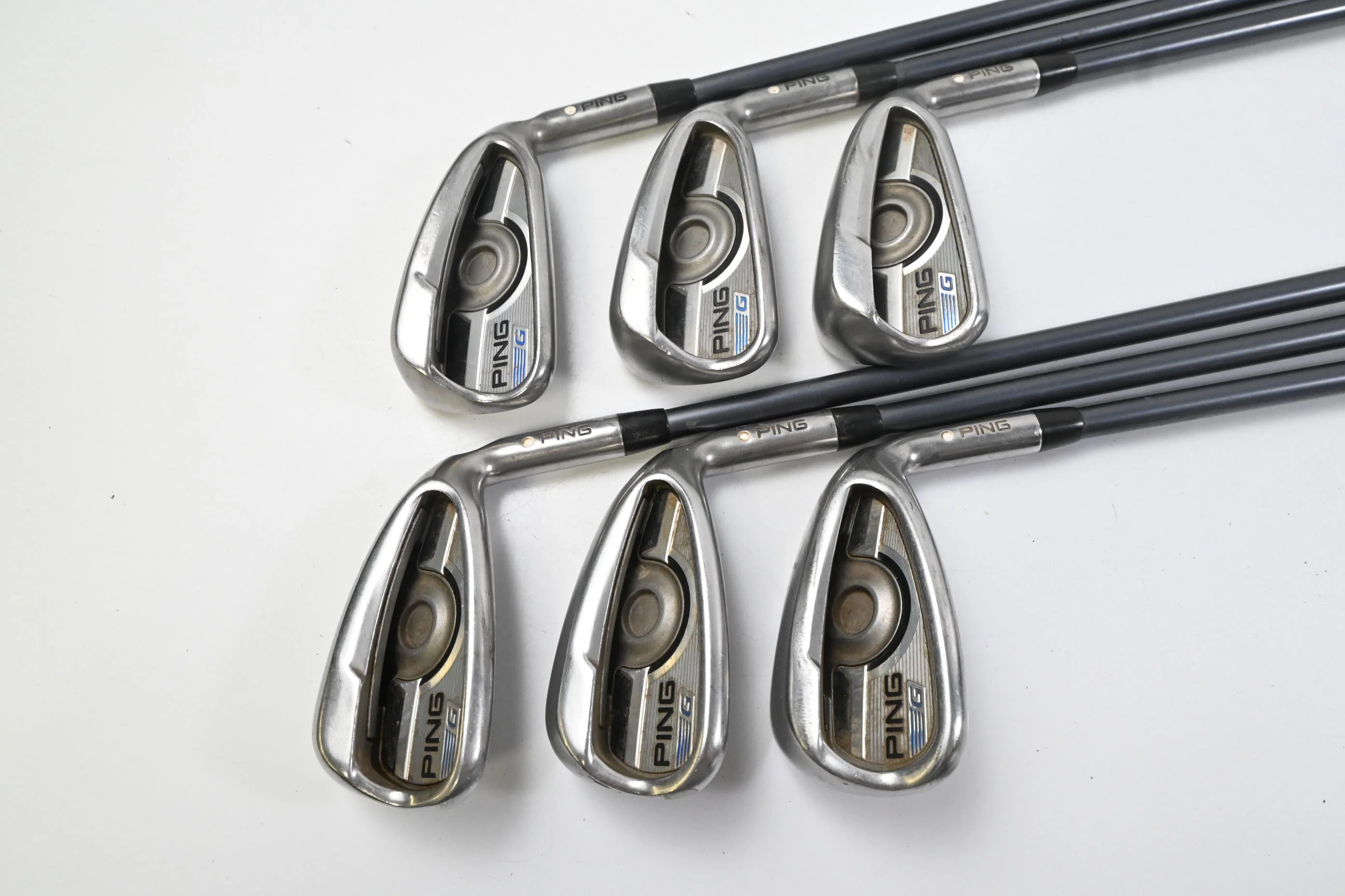 Ping G Series Irons / 5-PW / White Dot / Regular Flex Ping TFC 129 Shafts - Image 2