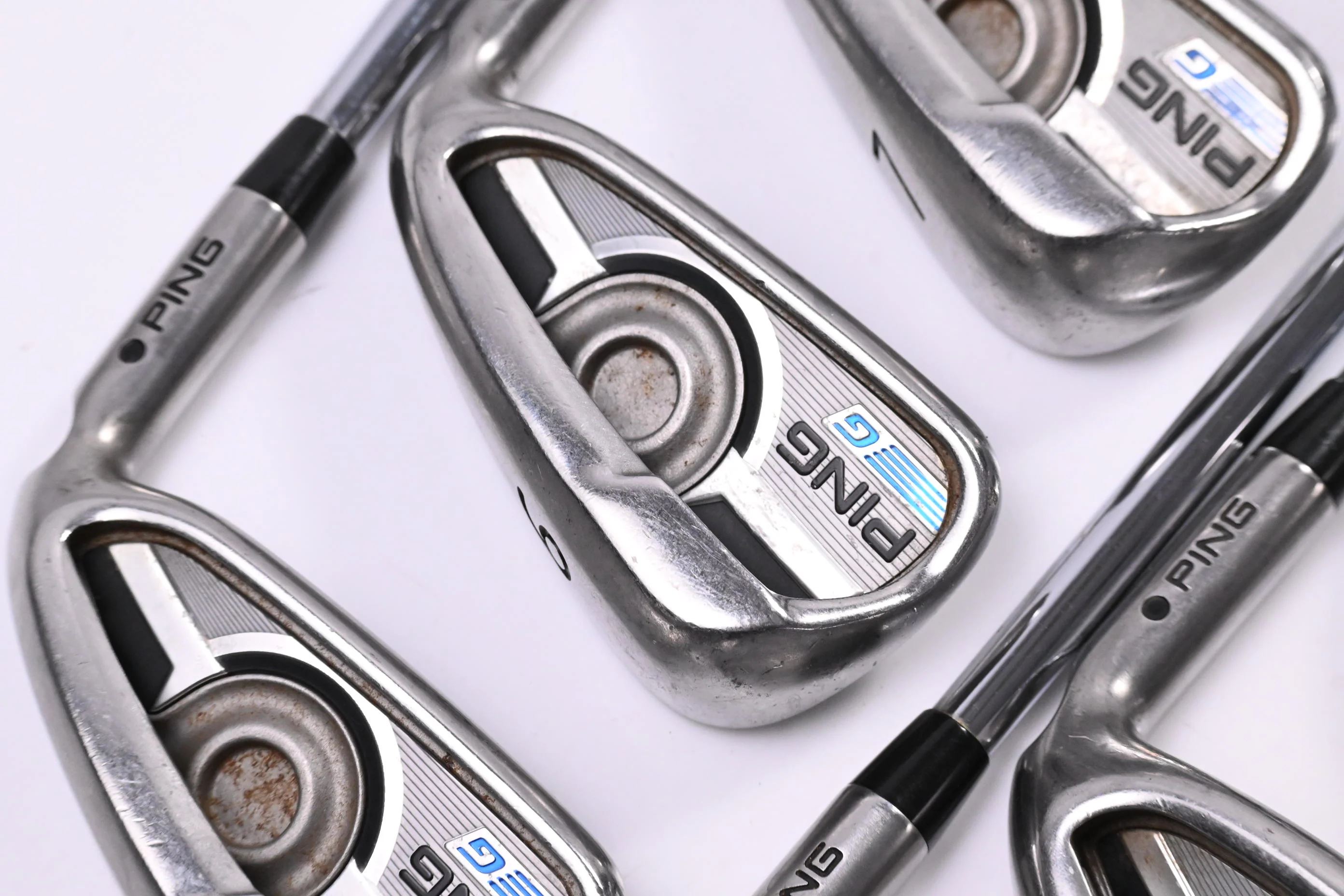 Ping G Series Irons / 5-PW+UW+SW / Black Dot / Regular Flex Ping AWT 2.0 Shafts