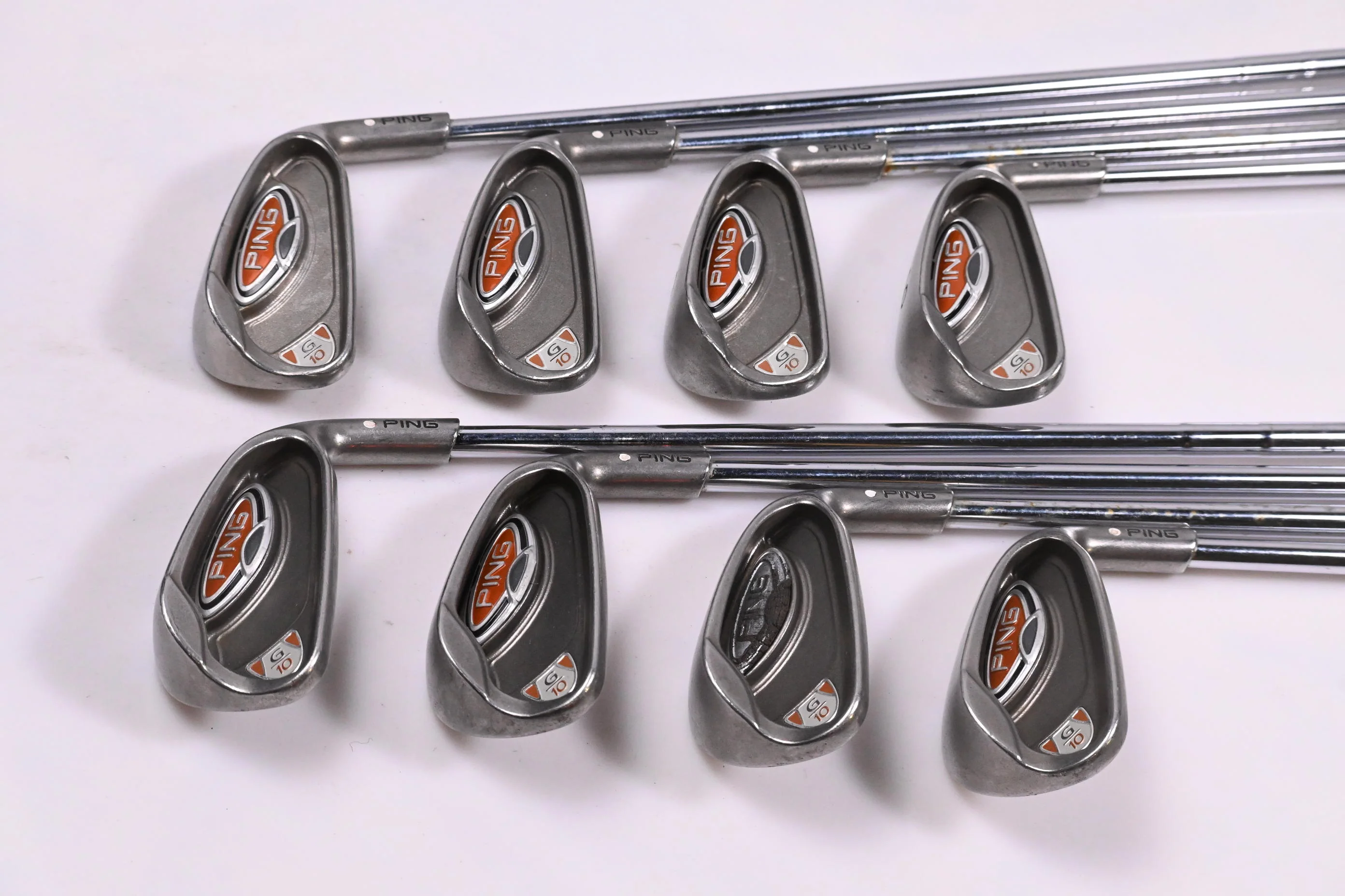 Ping G10 Irons / 3-PW / White Dot / Regular Flex Ping AWT Shafts - Image 2