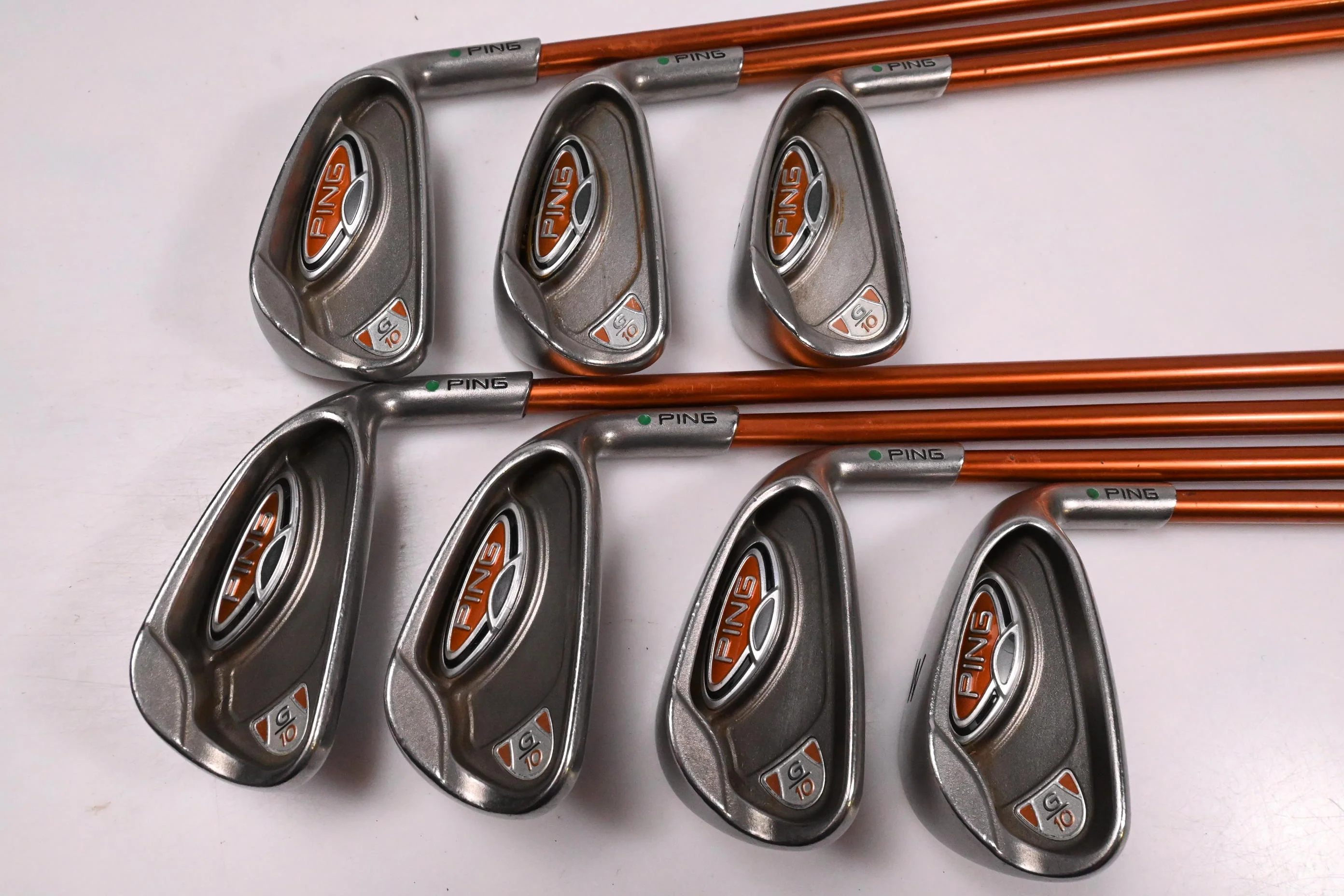 Ping G10 Irons / 4-PW / Green Dot / Regular Flex Ping TFC 129 Shafts - Image 2