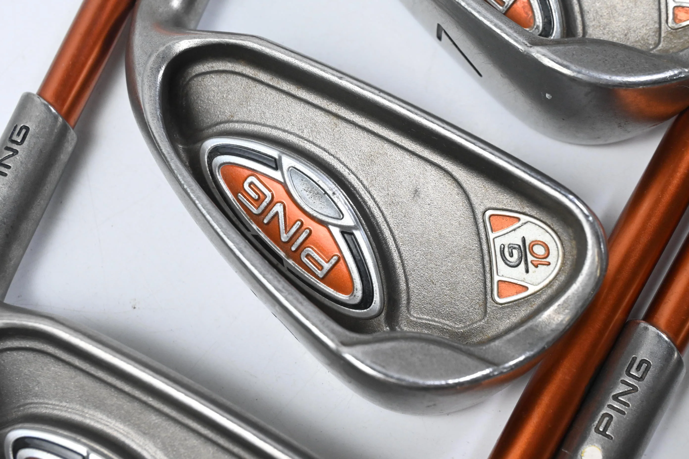 Ping G10 Irons / 5-PW+SW / White Dot / Regular Flex Ping TFC 129 Shafts