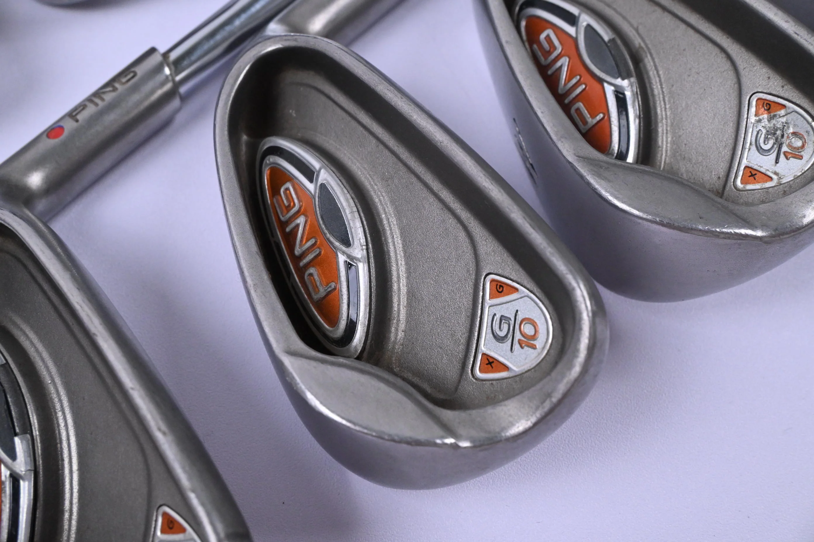 Ping G10 Irons / 4-PW+SW / Orange Dot / Regular Flex Steel Shafts